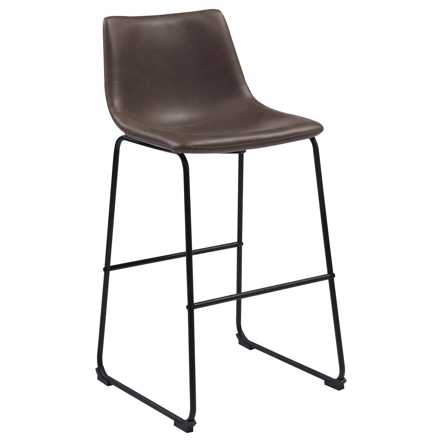Michelle Tabourets de bar sans accoudoirs, bicolore brun et noir (lot de 2)