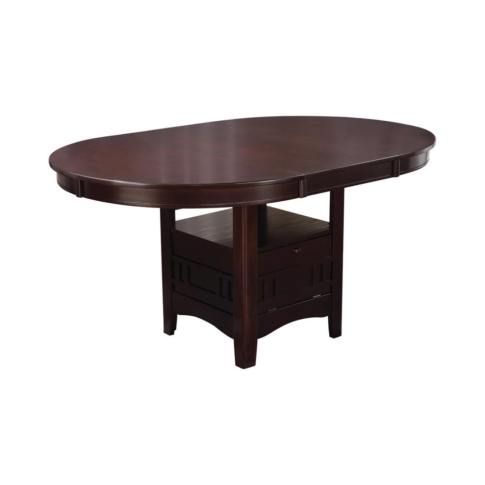 Table à manger Lavon avec rangement, couleur espresso