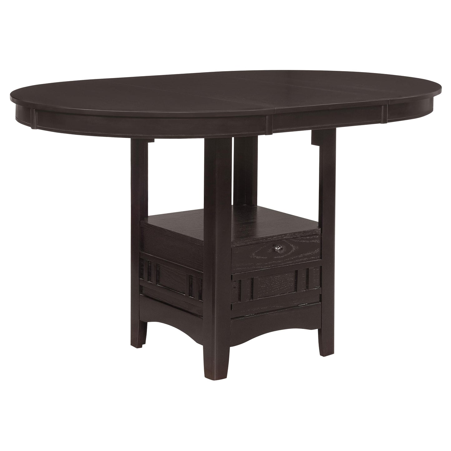 Table ovale de hauteur bar Lavon, couleur espresso