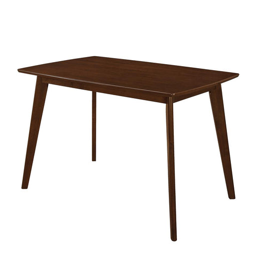 Table de salle à manger Kersey avec pieds biseautés, couleur châtaigne