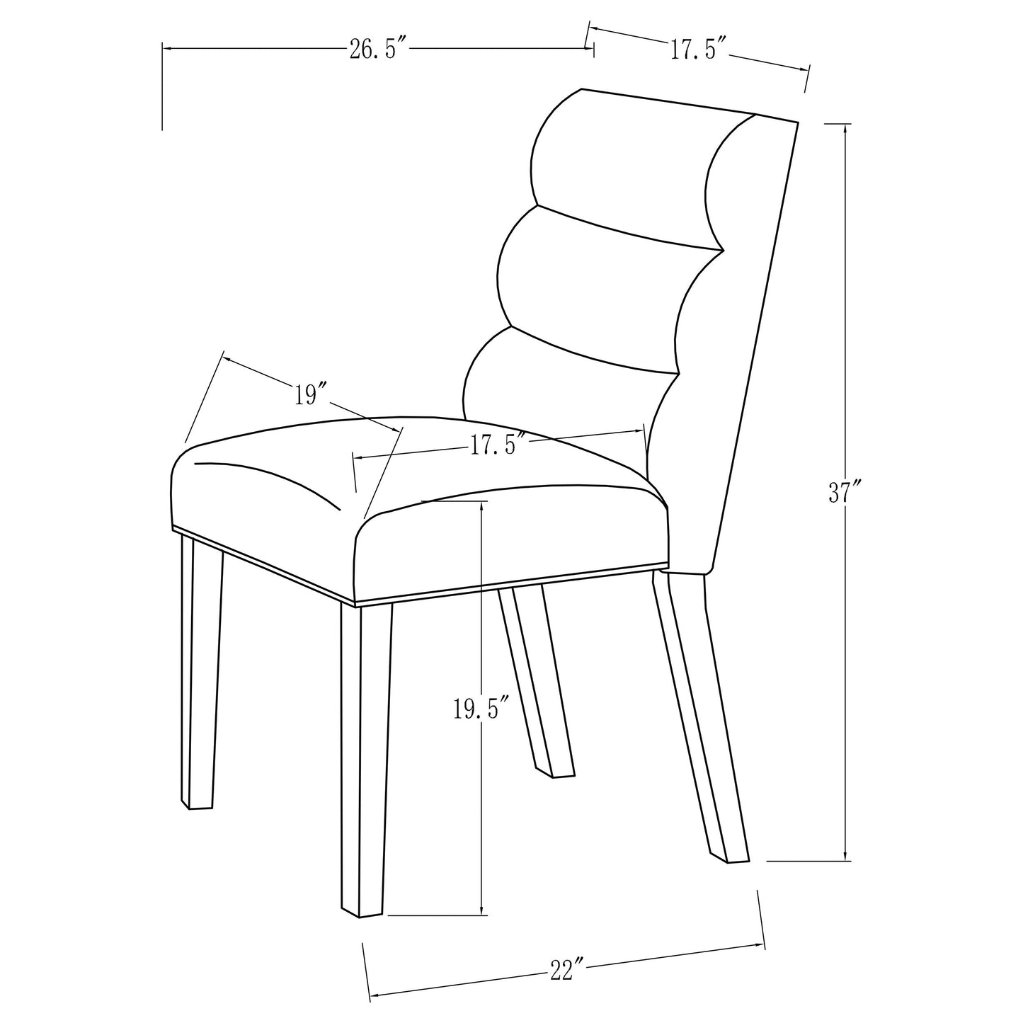 Carla, chaise d'appoint