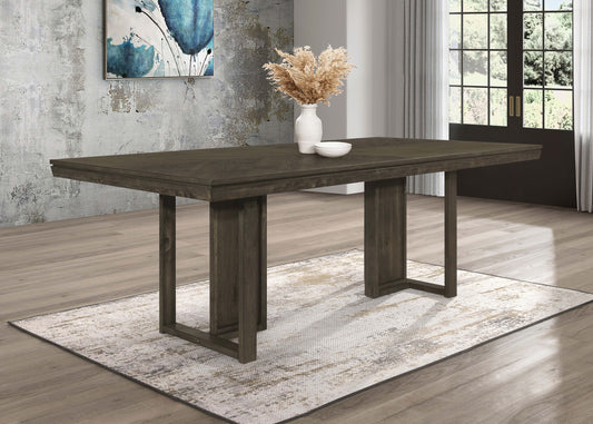 Table à manger rectangulaire Kelly, gris foncé