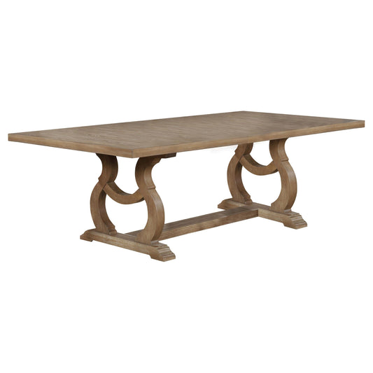 Table à manger à pieds biseautés Brockway, couleur brun-blé