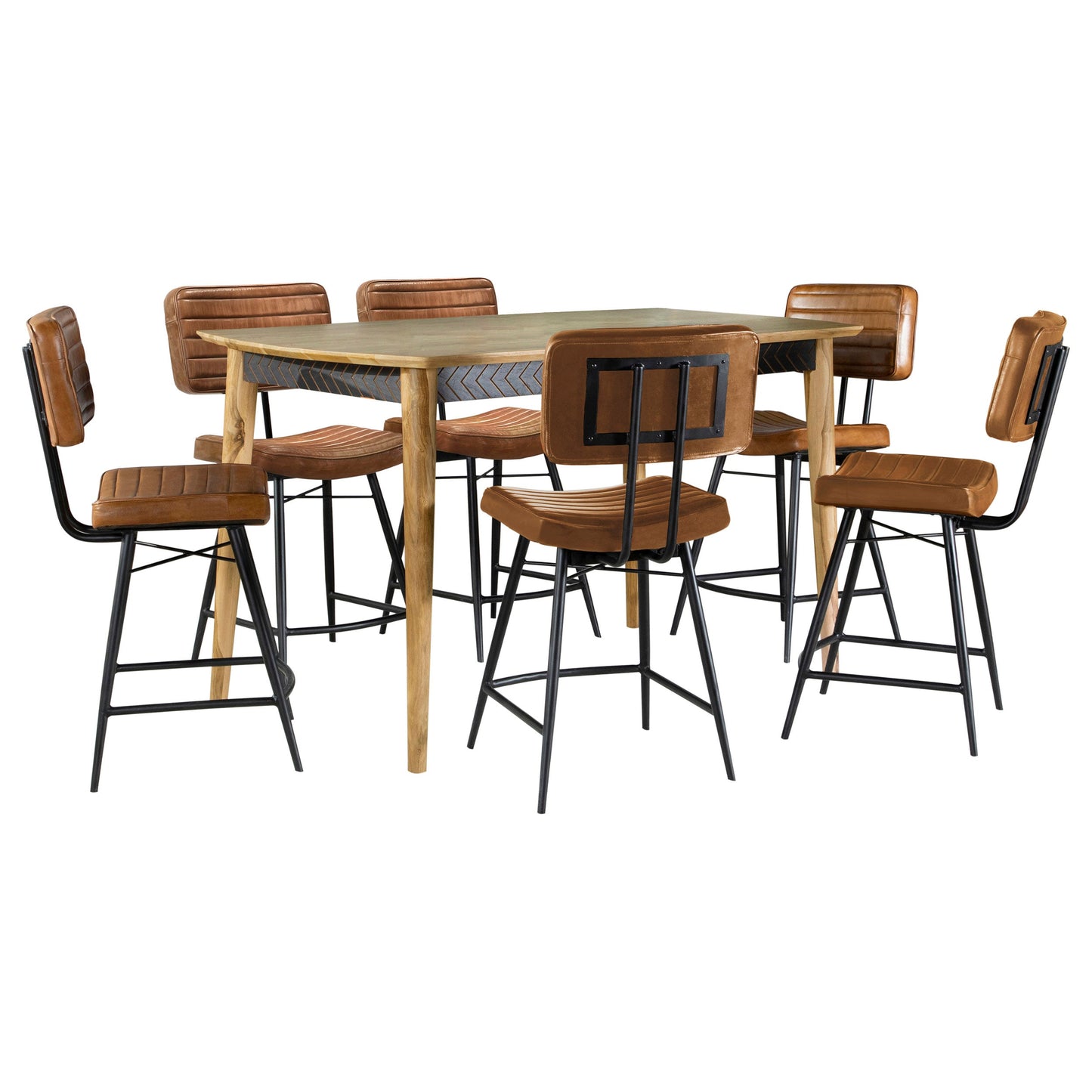Ensemble de salle à manger 7 pièces de style comptoir Partridge