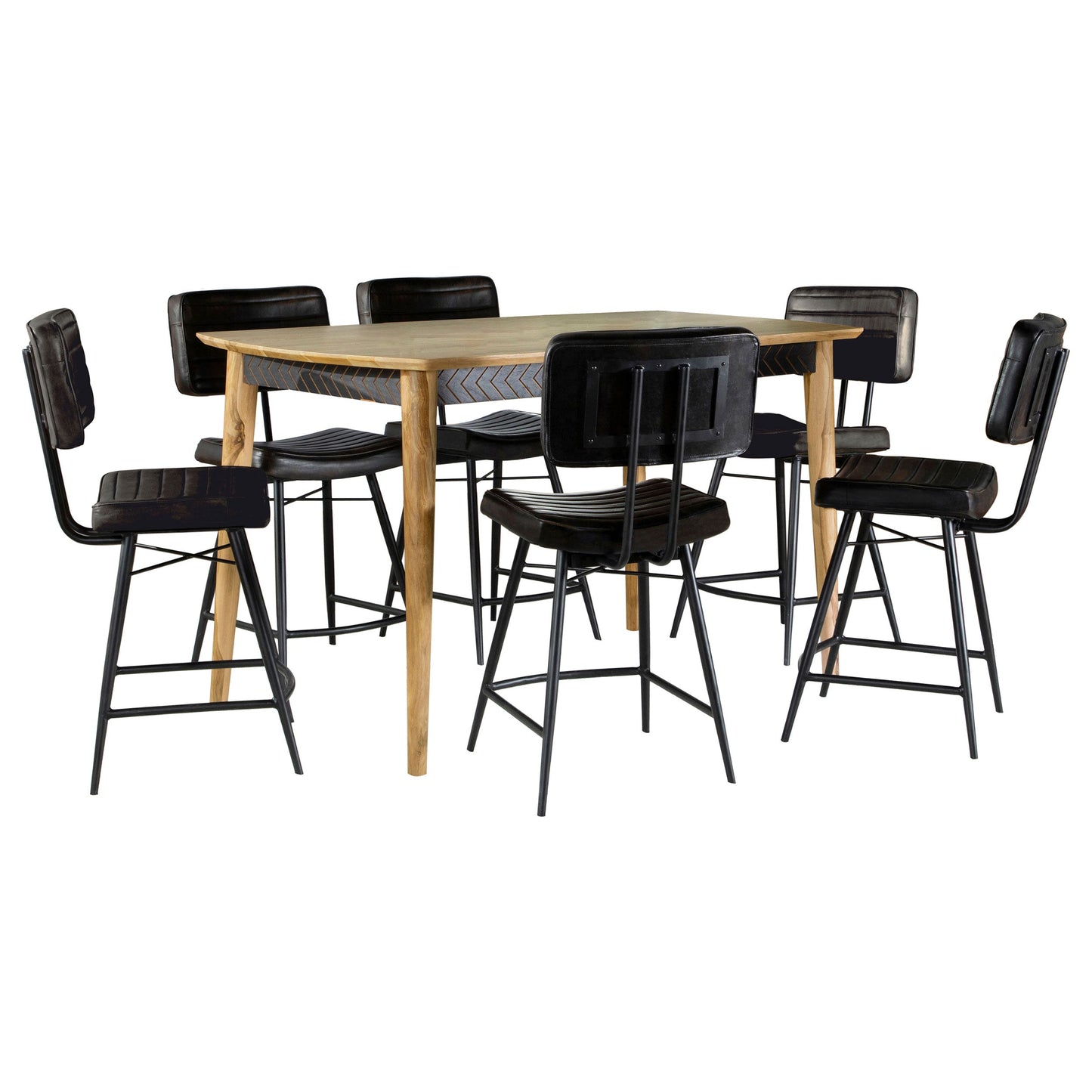 Ensemble de salle à manger 7 pièces de style comptoir Partridge