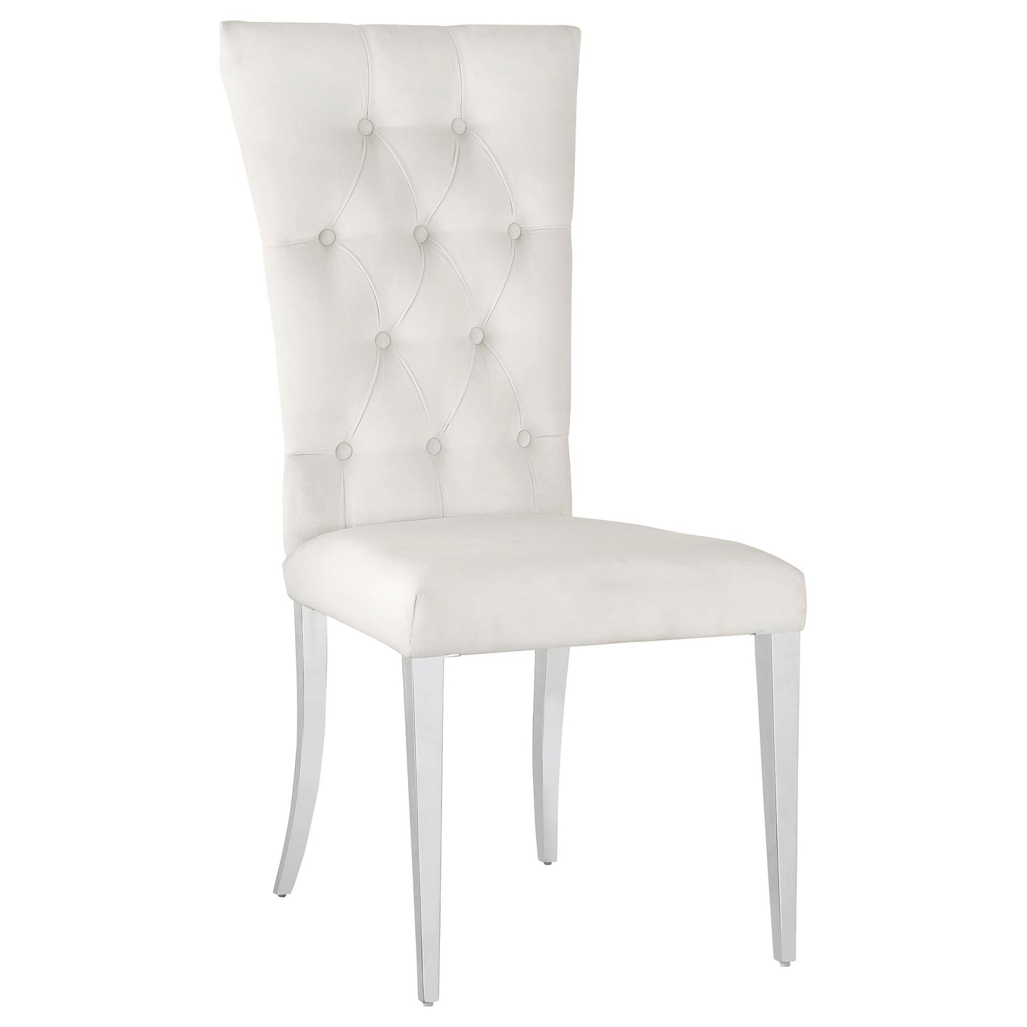 Chaise d'appoint rembourrée et capitonnée Kerwin (lot de 2)