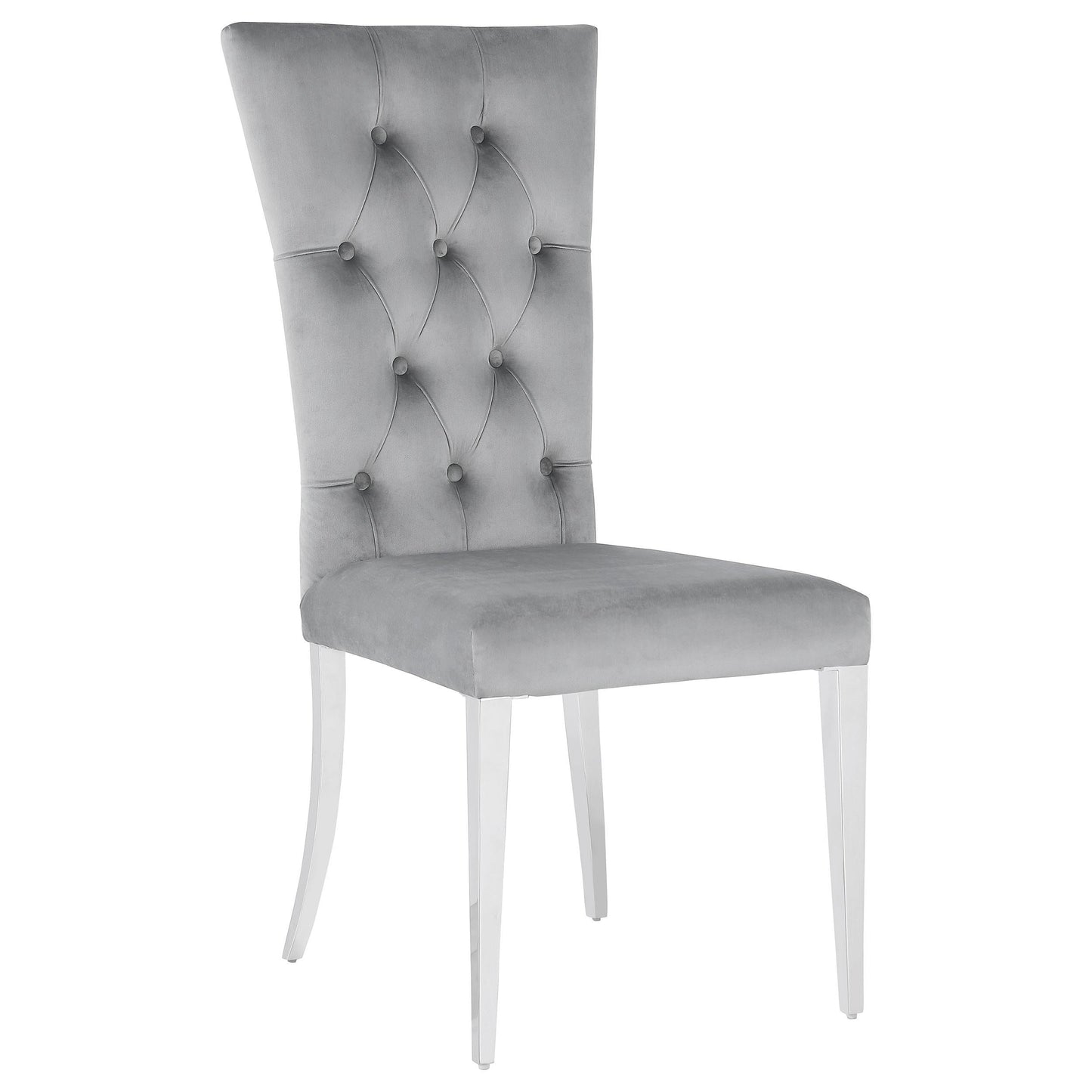 Chaise d'appoint rembourrée et capitonnée Kerwin (lot de 2)
