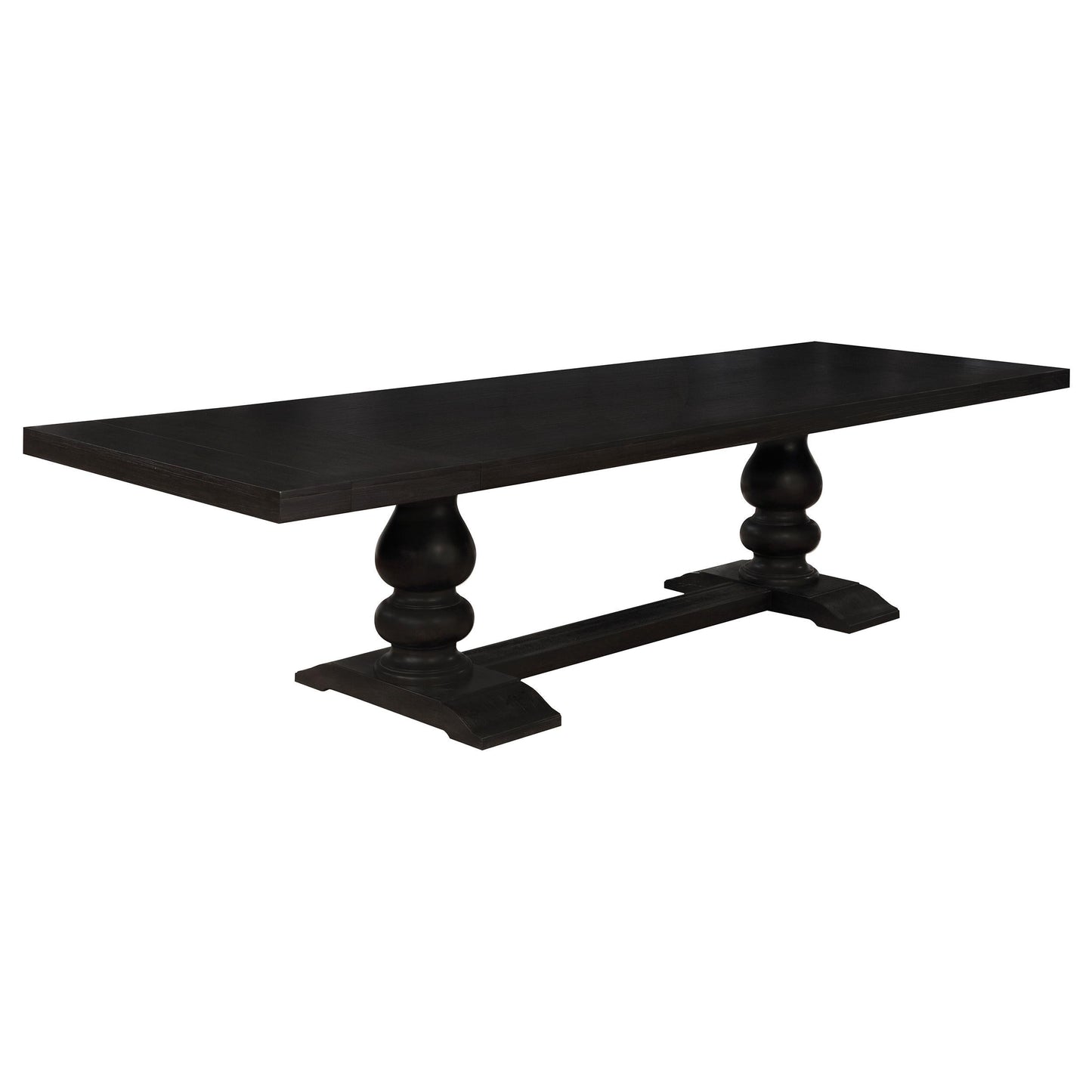 Table de salle à manger rectangulaire Phelps, noir antique