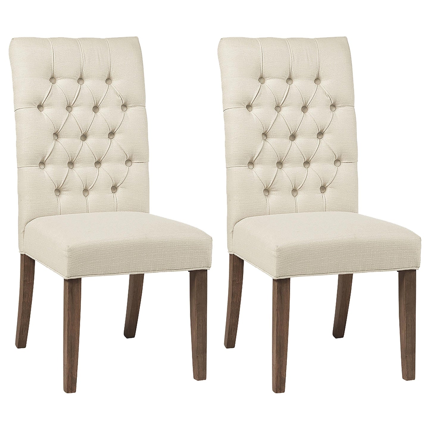 Chaises de salle à manger Douglas avec dossier capitonné, couleur chêne Vineyard (lot de 2)