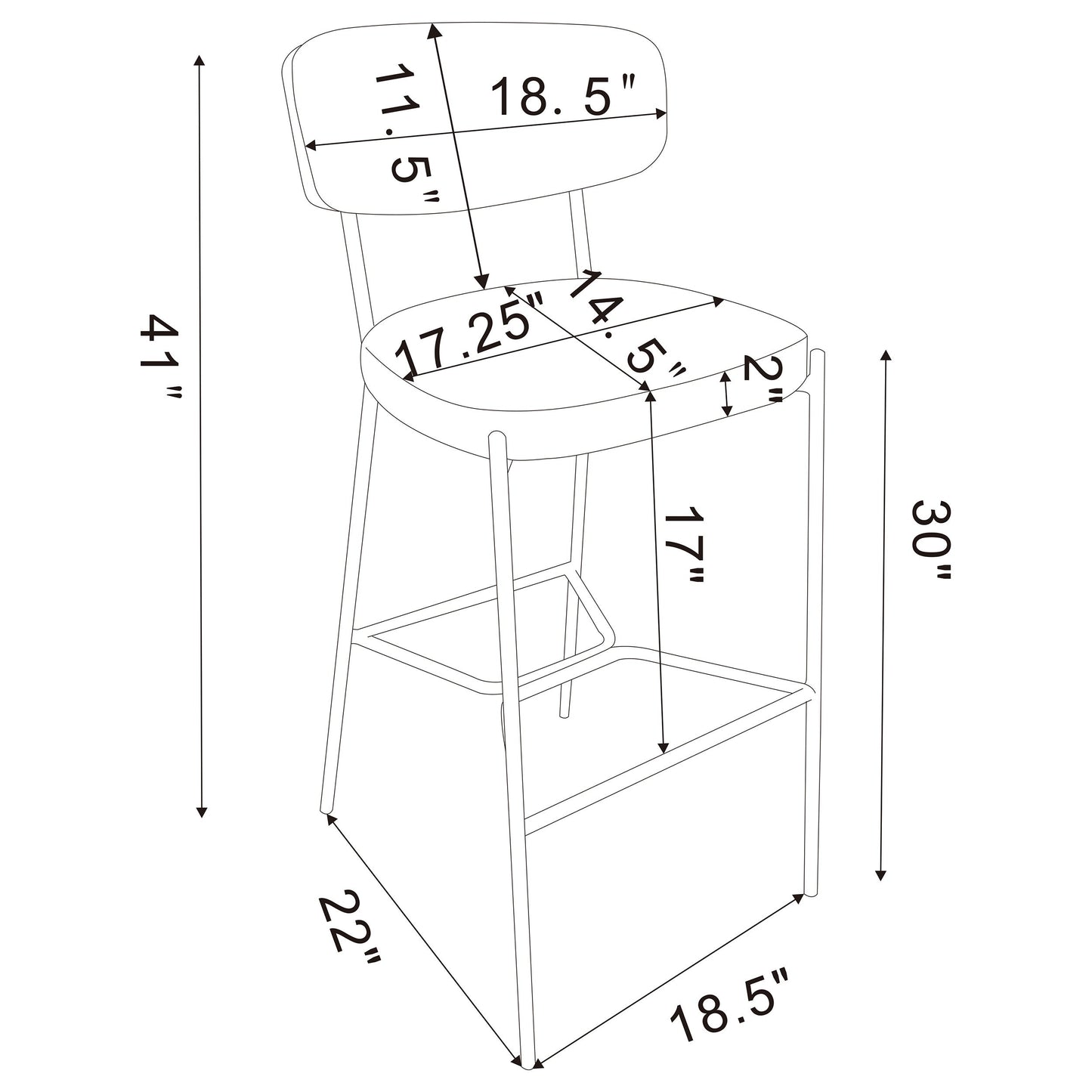 Tabouret de bar Elison