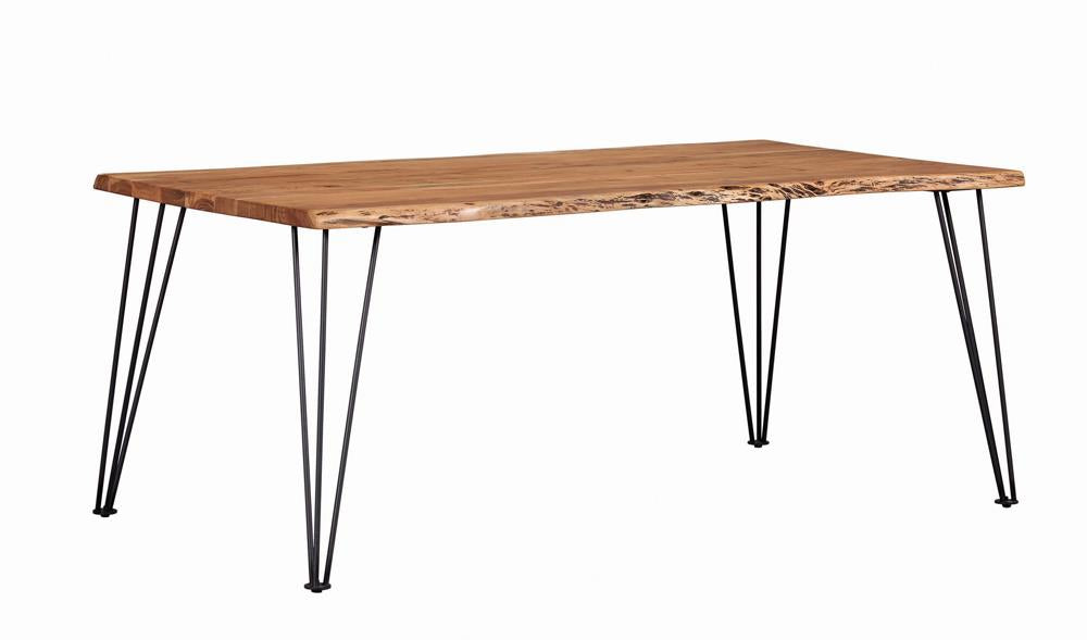 Table à manger rectangulaire Sherman en acajou naturel et noir mat