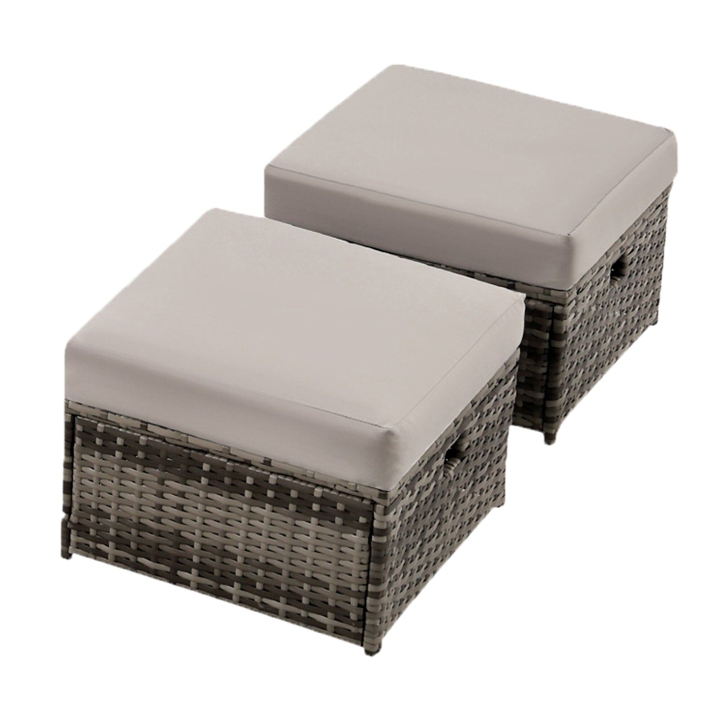 Ottomans en osier pour patio (lot de 2) -- Liquidation