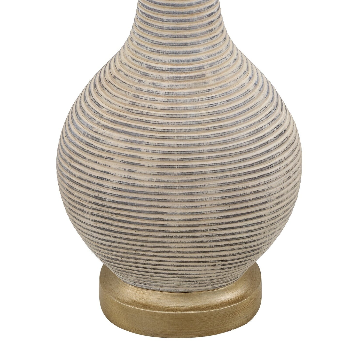 Lampe de table de style farmhouse de 62 cm (24,5 pouces) en beige lavé/doré avec abat-jour en lin blanc (lot de 2) - 62 cm (24,5 pouces) de hauteur