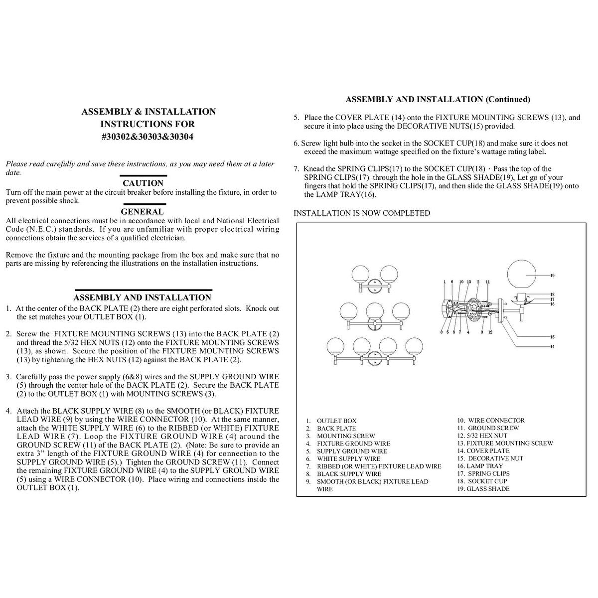 929 Lighting Lustre de salle de bain à 3 lumières avec finitions multiples et abat-jours en verre opale