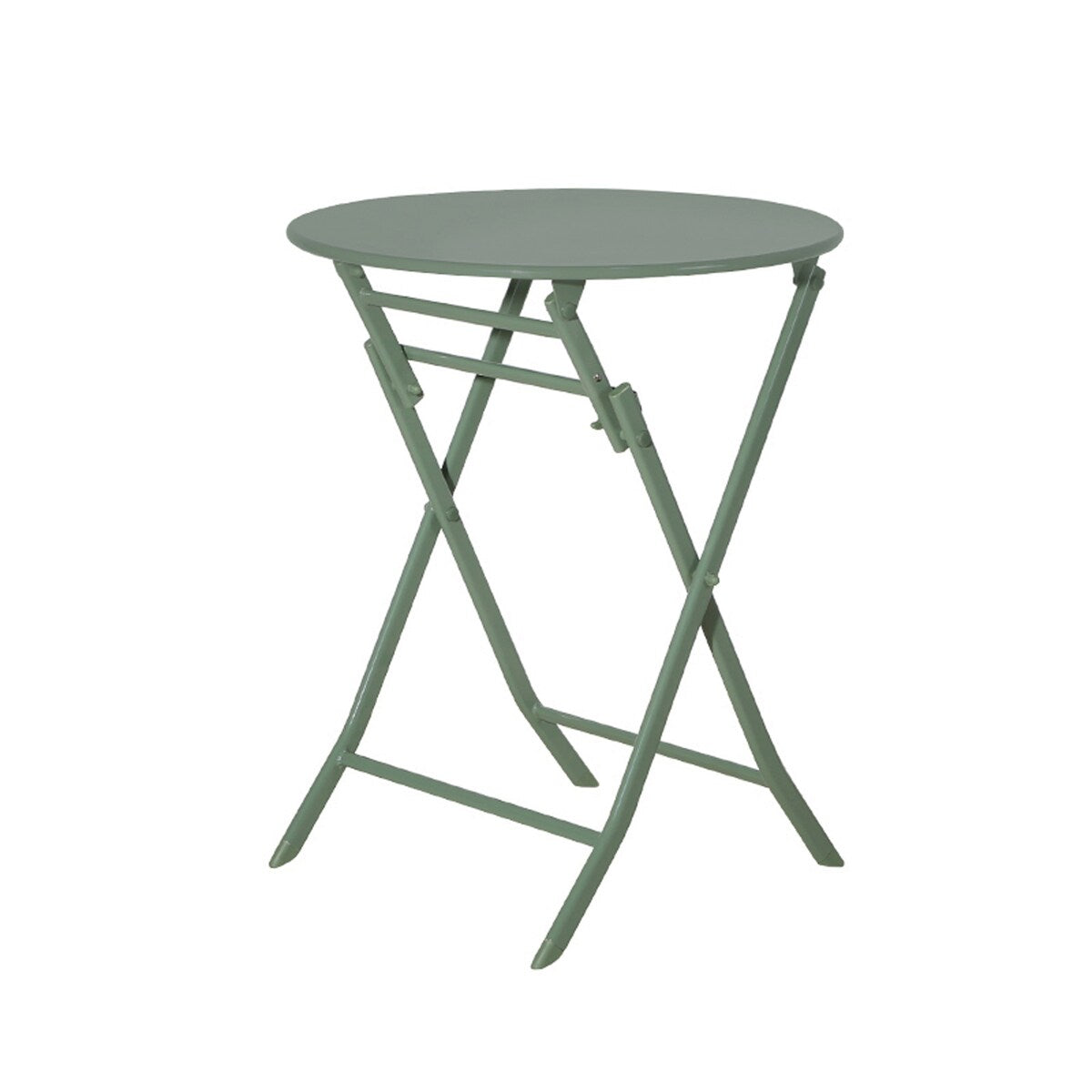 Ensemble de bistro de terrasse minimaliste 3 pièces, composé d'une table ronde et de chaises pliantes - Ensemble-de-bistro-de-terrasse-3-pieces
