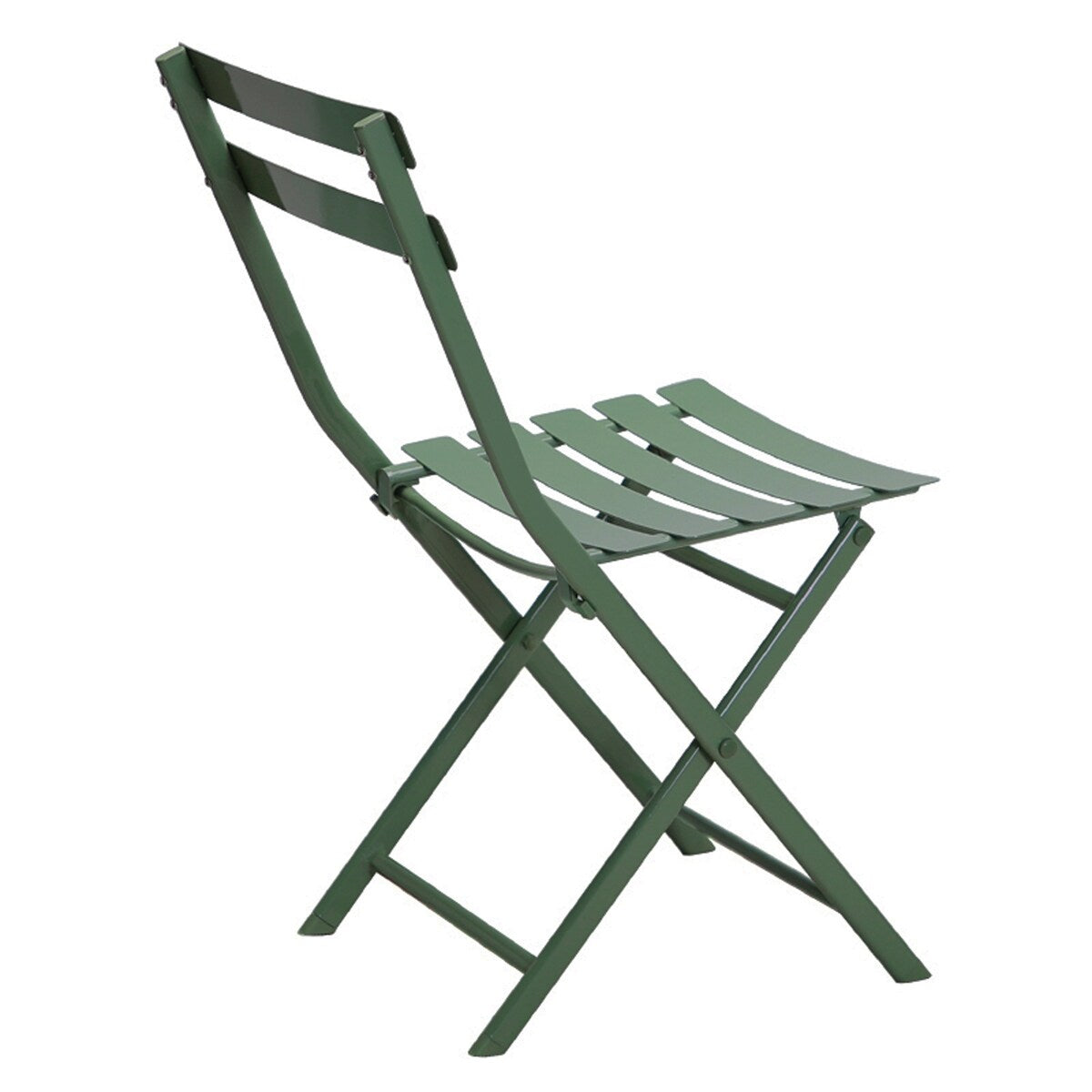 Ensemble de bistro minimaliste pour terrasse, 3 pièces, table carrée et chaises pliantes - 3 pièces