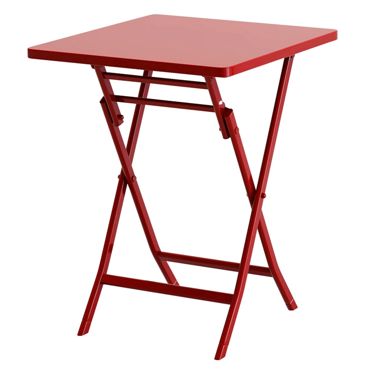 Ensemble de bistro minimaliste pour terrasse, 3 pièces, table carrée et chaises pliantes - 3 pièces