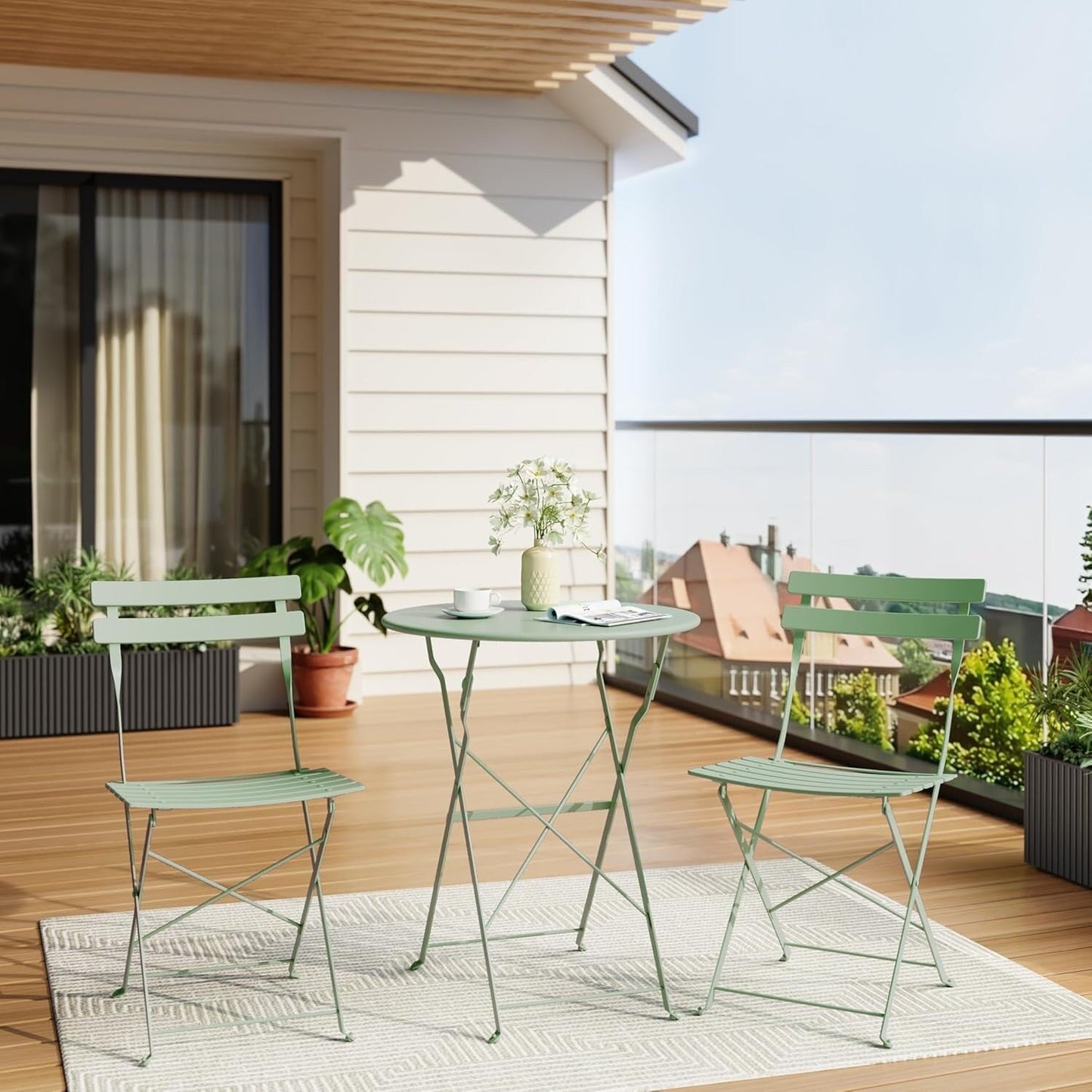 Ensembles de bistro de terrasse 3 pièces