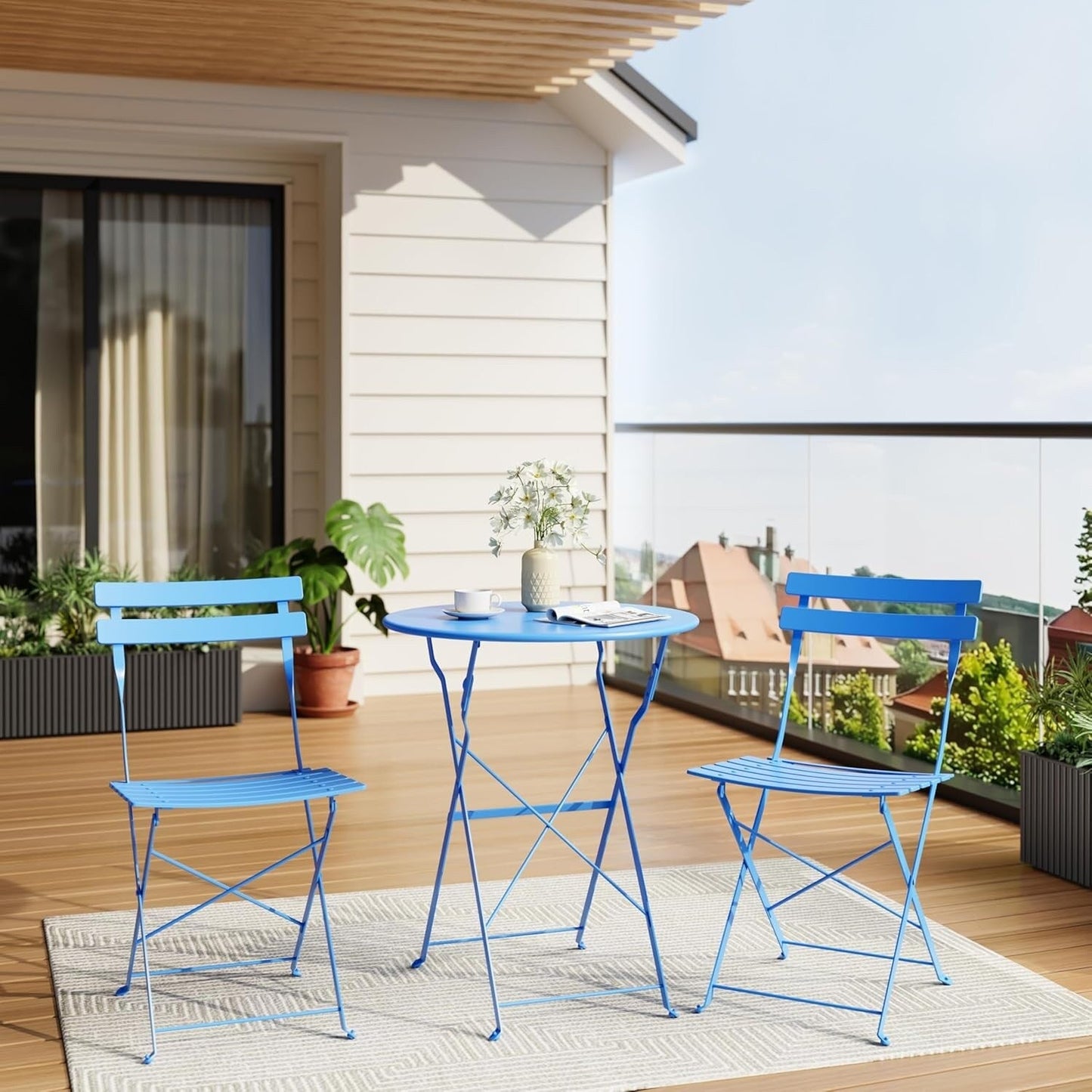 Ensembles de bistro de terrasse 3 pièces