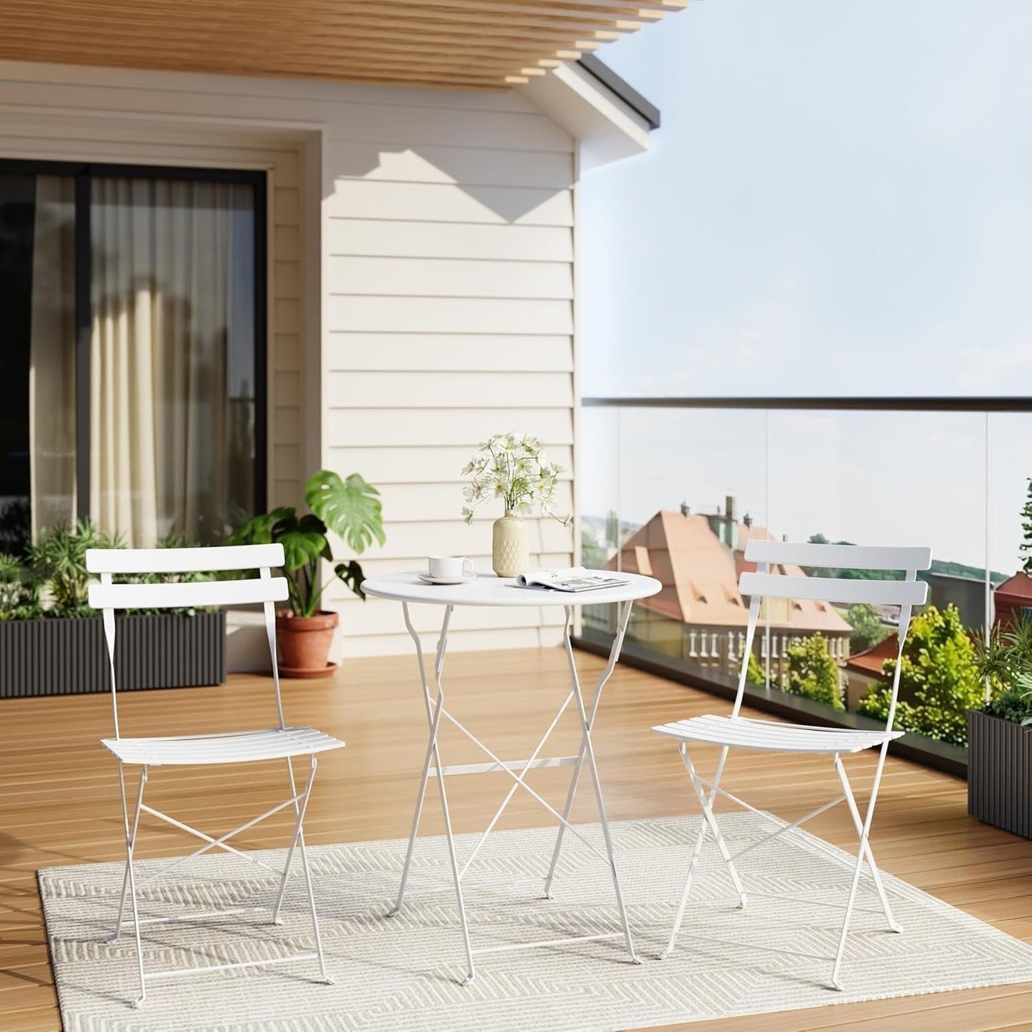 Ensembles de bistro de terrasse 3 pièces
