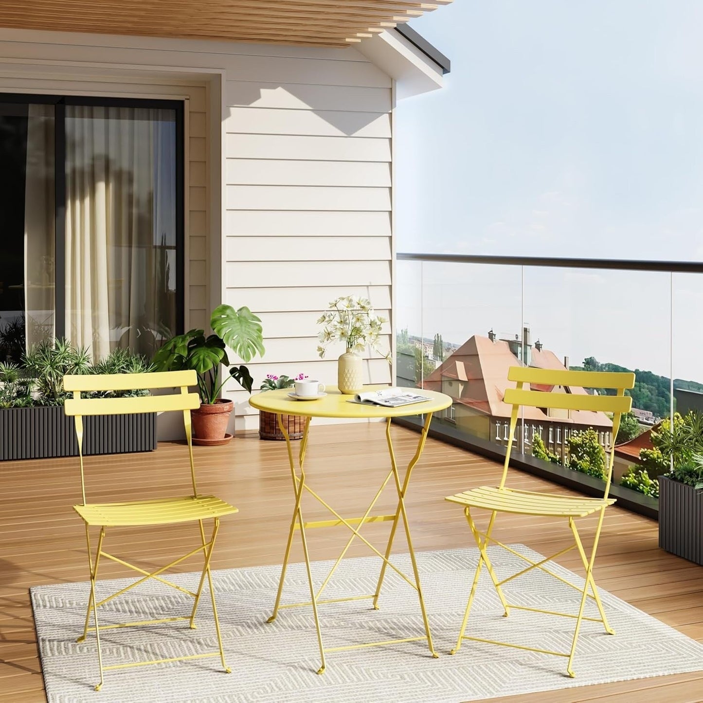 Ensembles de bistro de terrasse 3 pièces