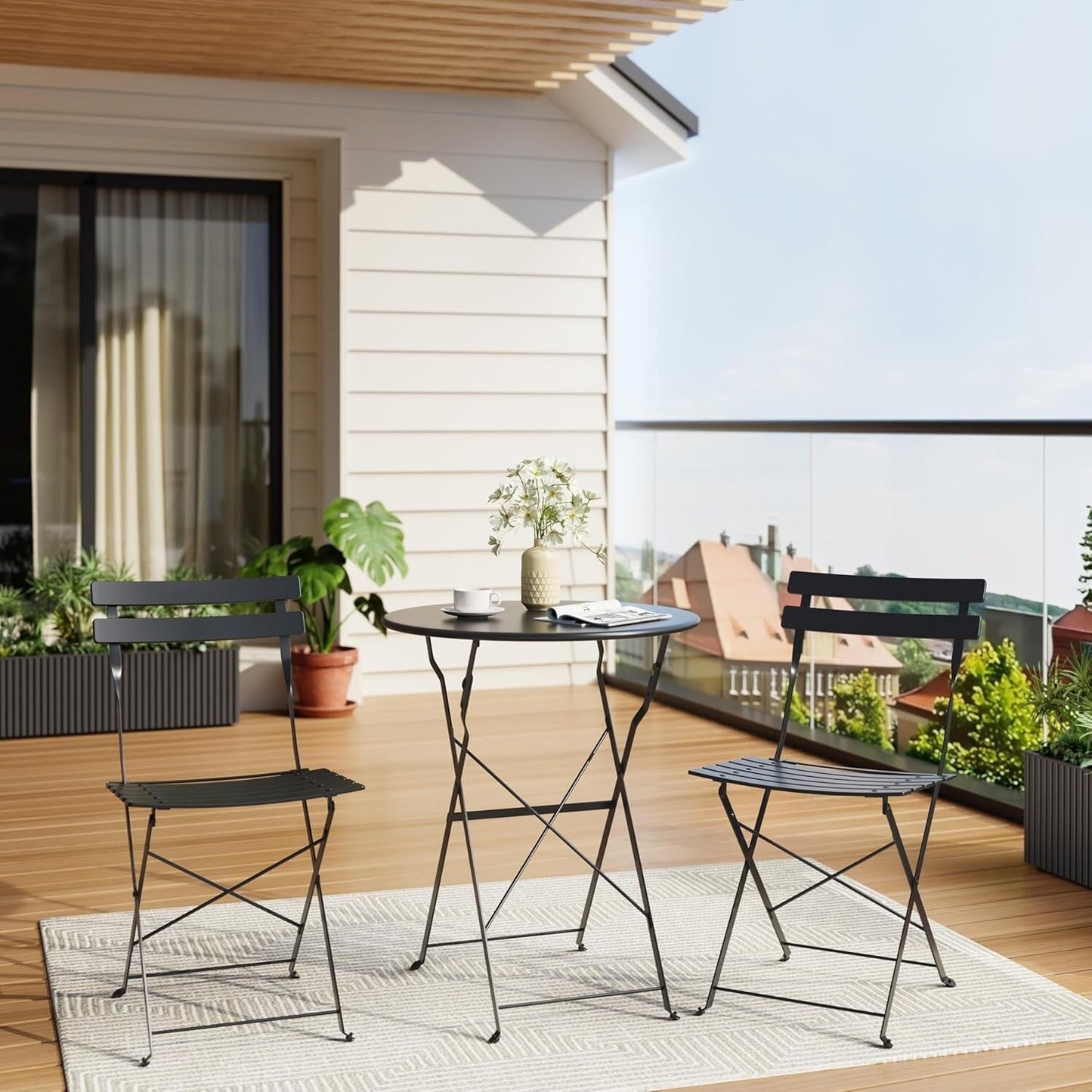 Ensembles de bistro de terrasse 3 pièces