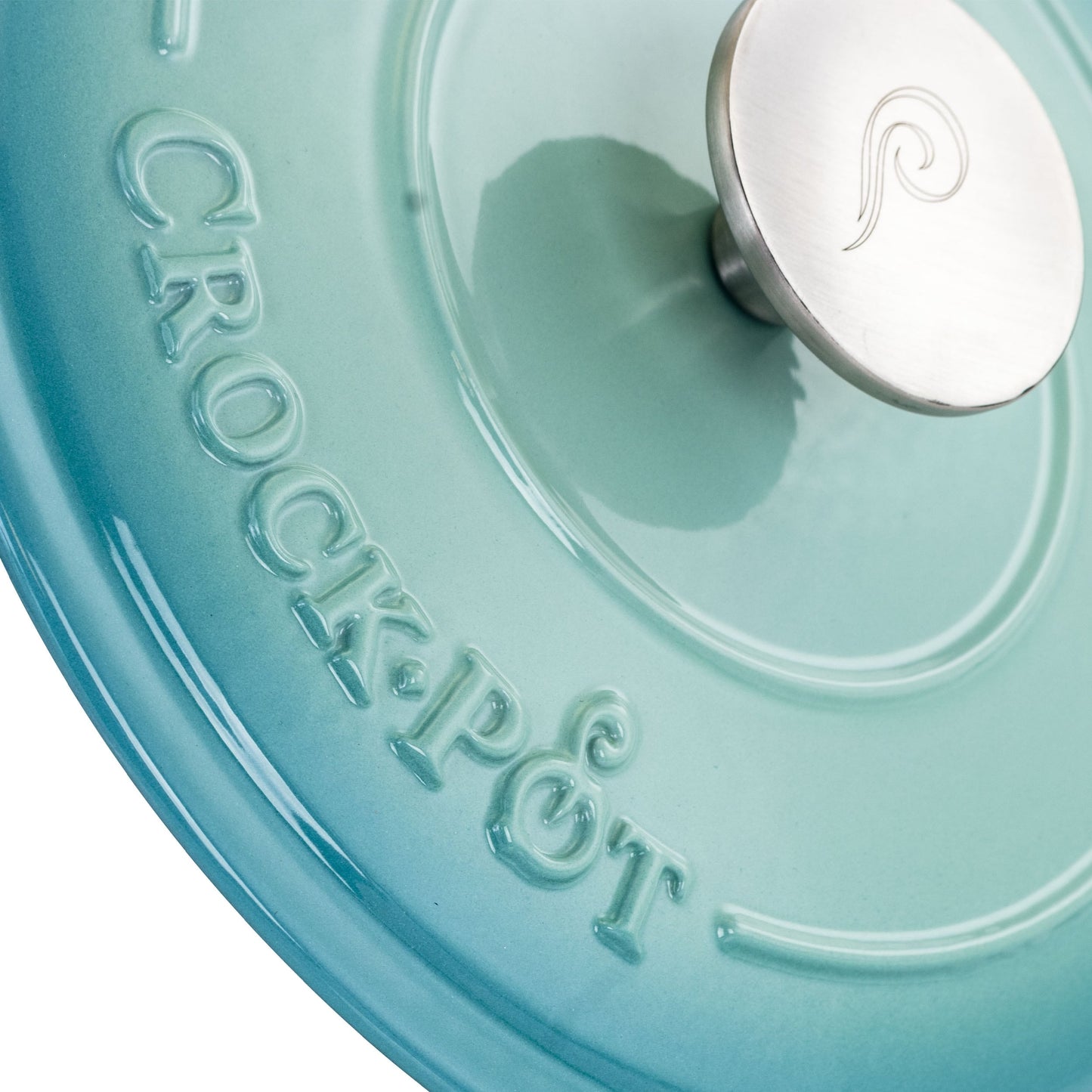 Casserole en fonte émaillée de 3 quarts de litre, couleur bleu sarcelle arctique