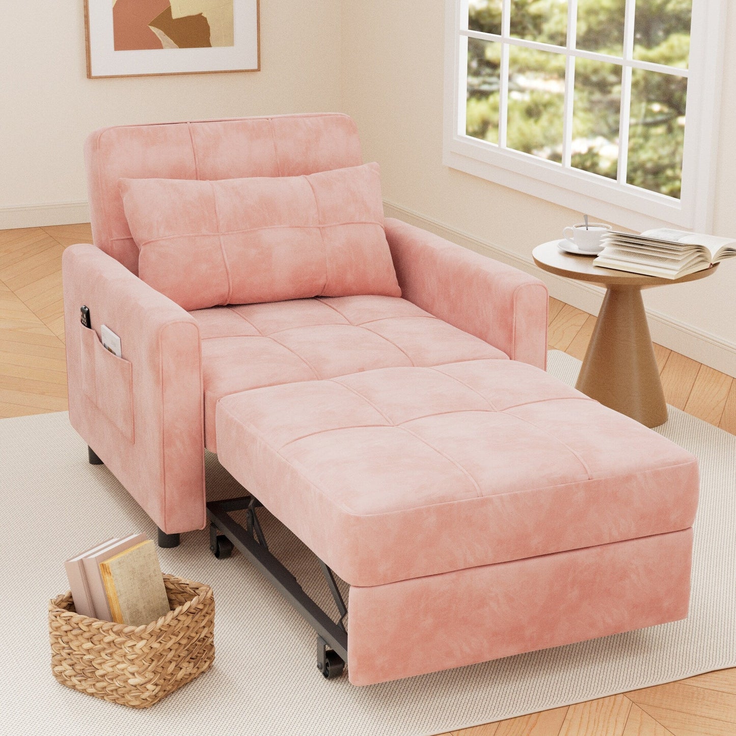 Canapé-lit convertible 3-en-1, canapé-lit escamotable, lit pliable pour salon.