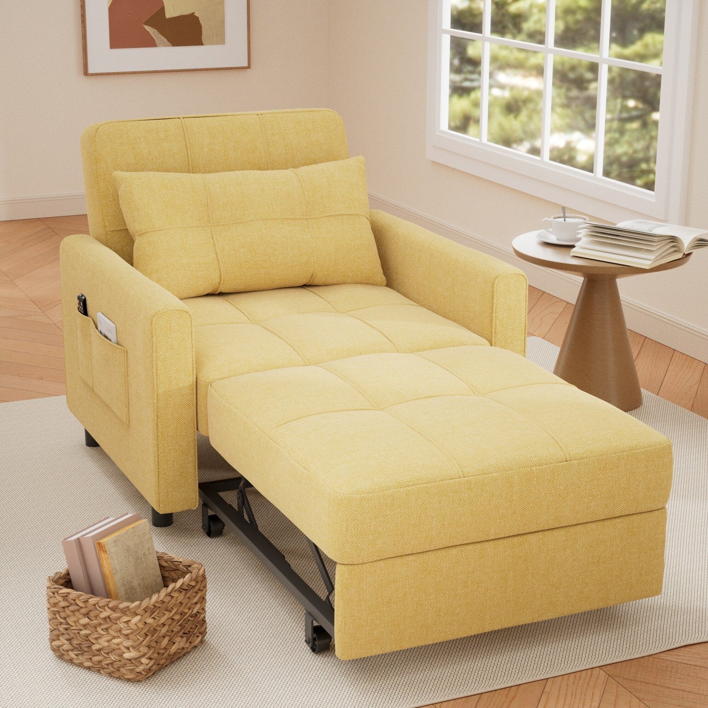 Canapé-lit convertible 3-en-1, canapé-lit escamotable, lit pliable pour salon.