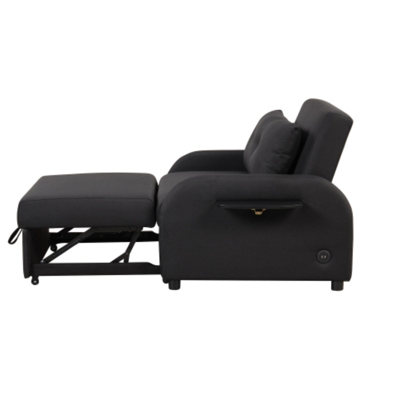 Canapé-lit 3-en-1 avec table d'appoint rabattable et ports USB de Harper&Bright Designs