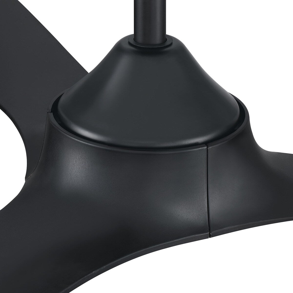 Ventilateur de plafond à 3 pales en forme d'hélice, noir moderne, 56 pouces, courant continu, avec télécommande.