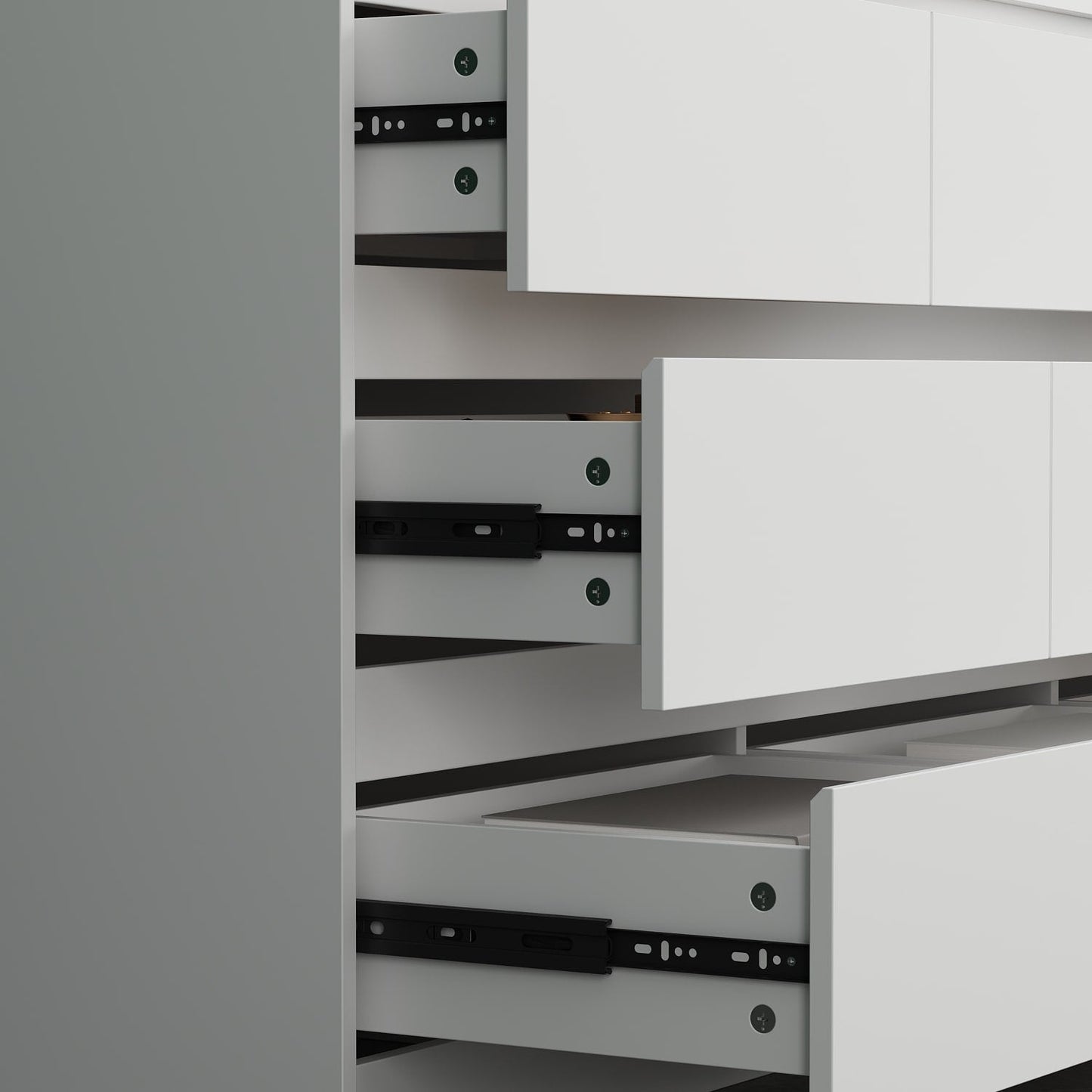 Commode 63W à 9 tiroirs, commode d'appoint pour salon et chambre à coucher.