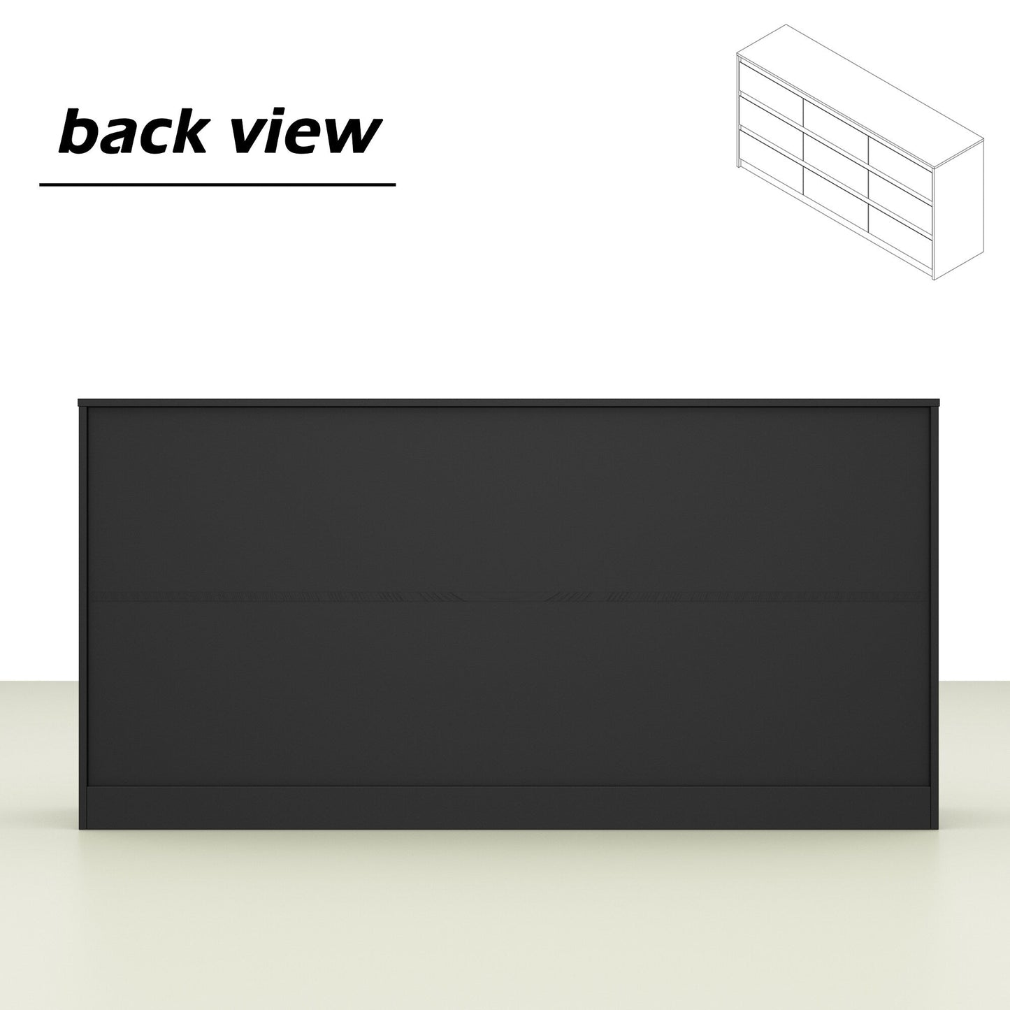 Commode 63W à 9 tiroirs, commode d'appoint pour salon et chambre à coucher.