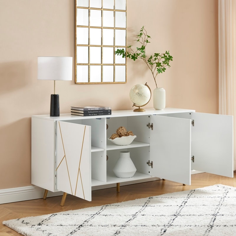 Buffet et meuble de rangement en bois de 160 cm de large