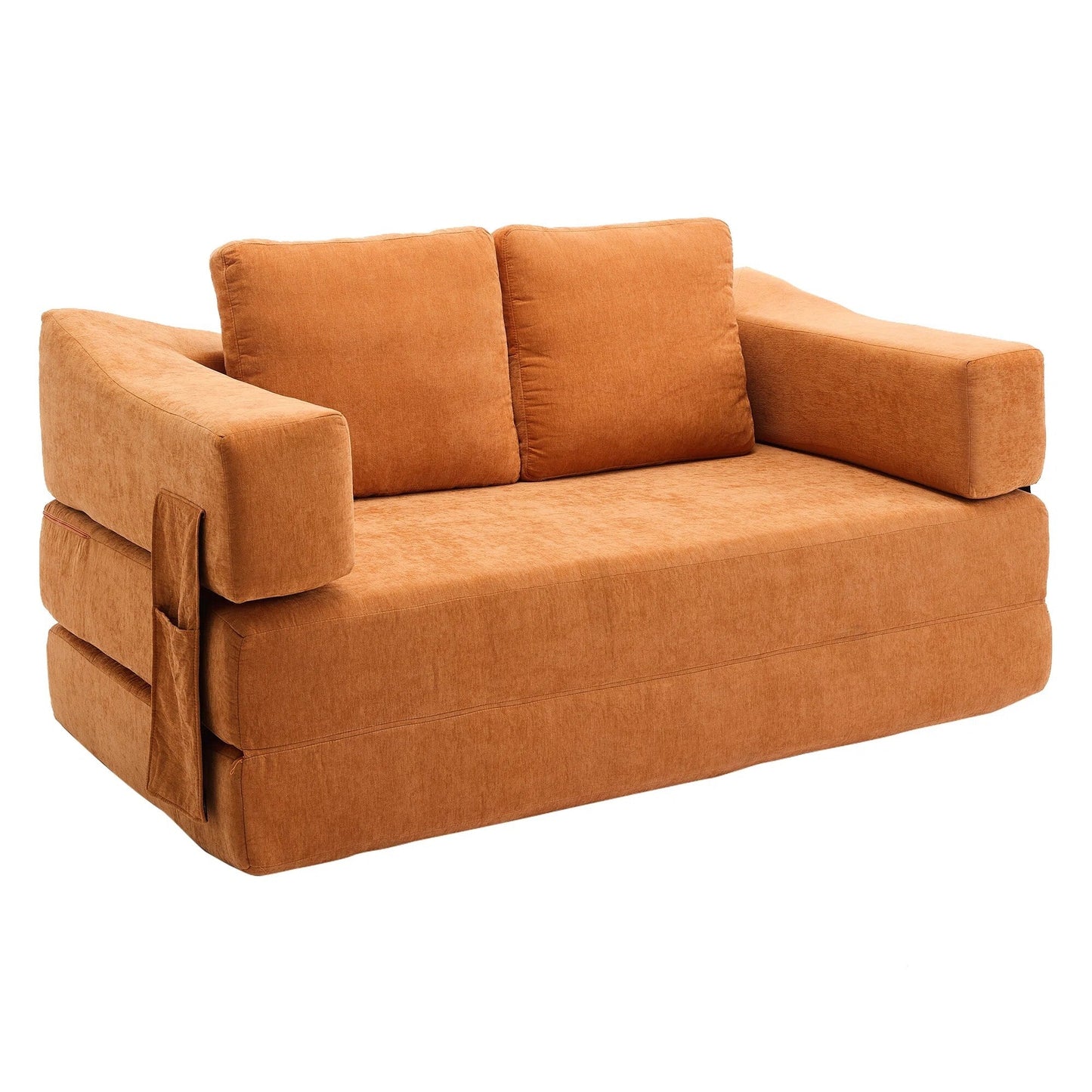 Canapé-lit convertible rembourré de 70,87 pouces, chaise convertible, canapé de sol confortable pour salon, chambre à coucher, tissu chenille.