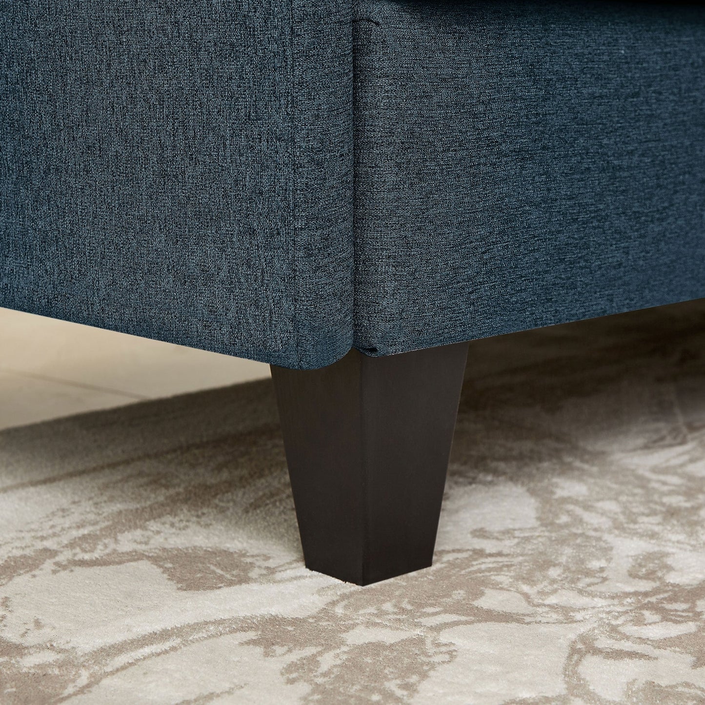 Canapé d'angle en forme de L de 86,22 pouces avec poches de rangement latérales