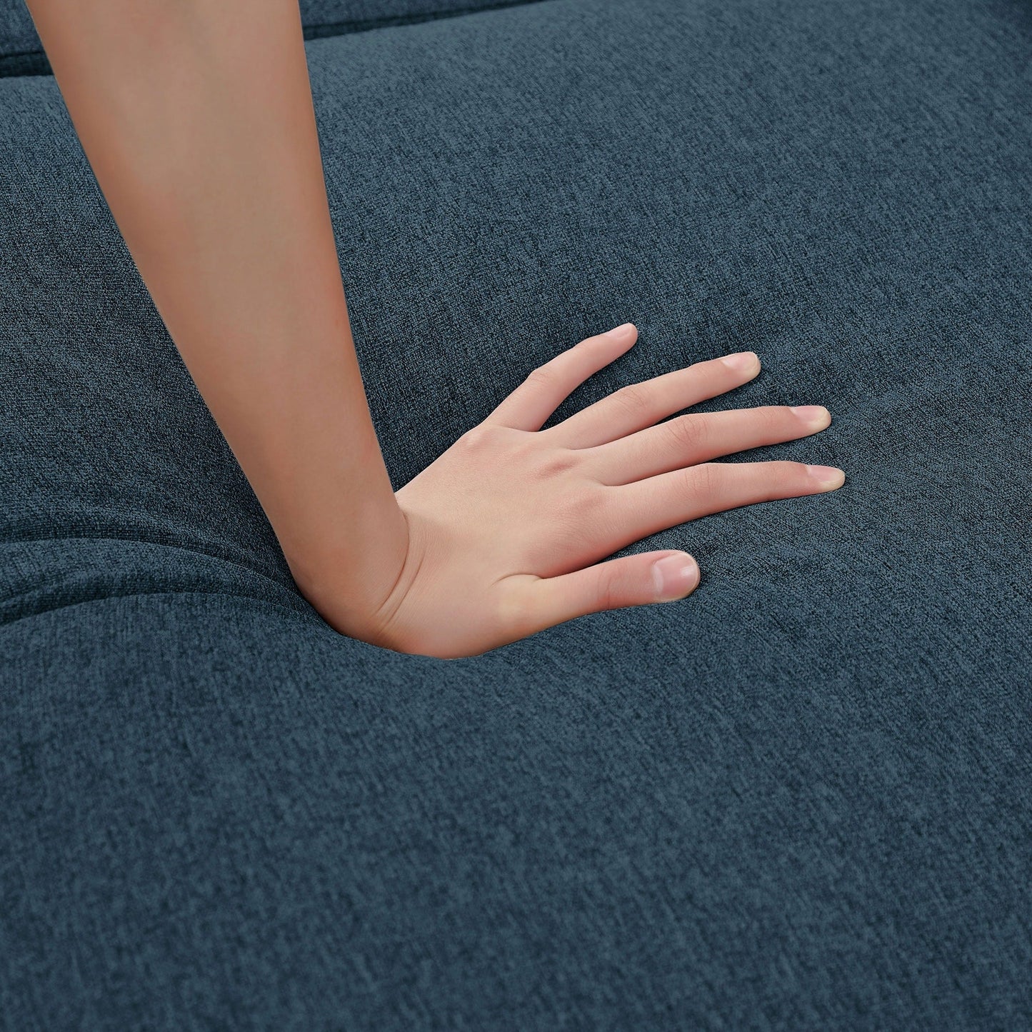 Canapé d'angle en forme de L de 86,22 pouces avec poches de rangement latérales