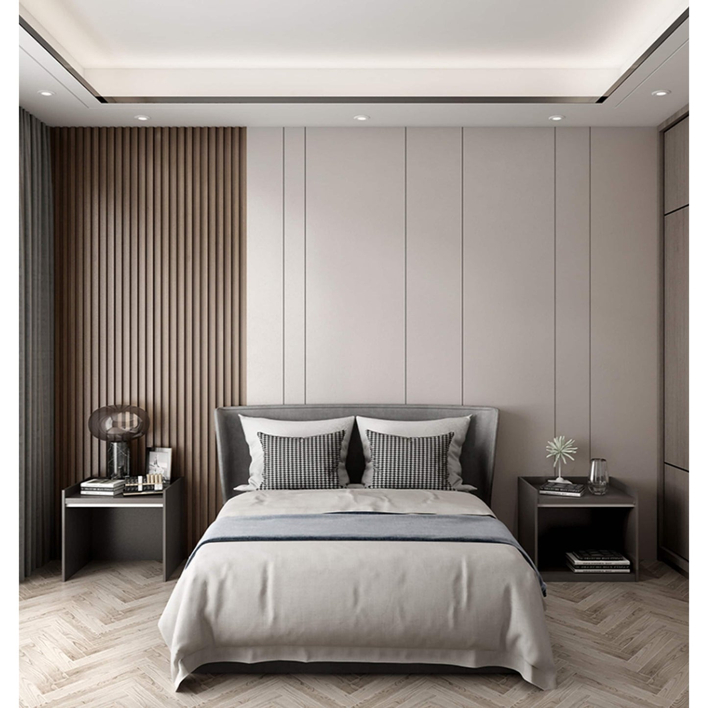 Planche de bardage mural en bois massif de 93 po x 6 po x 0,8 po - 3 pièces + 1 pièce de finition d'extrémité