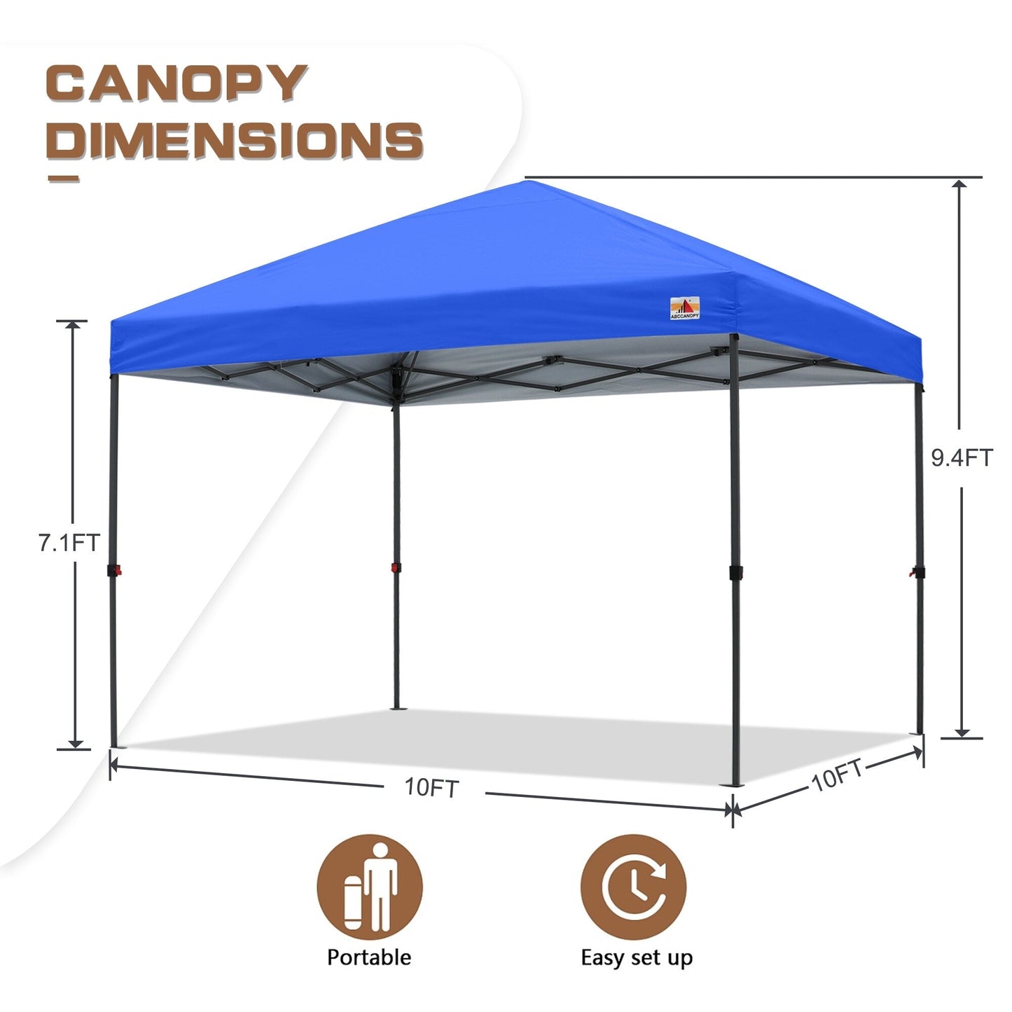 ABCCANOPY Tente de parasol pliable facile et durable pour extérieur