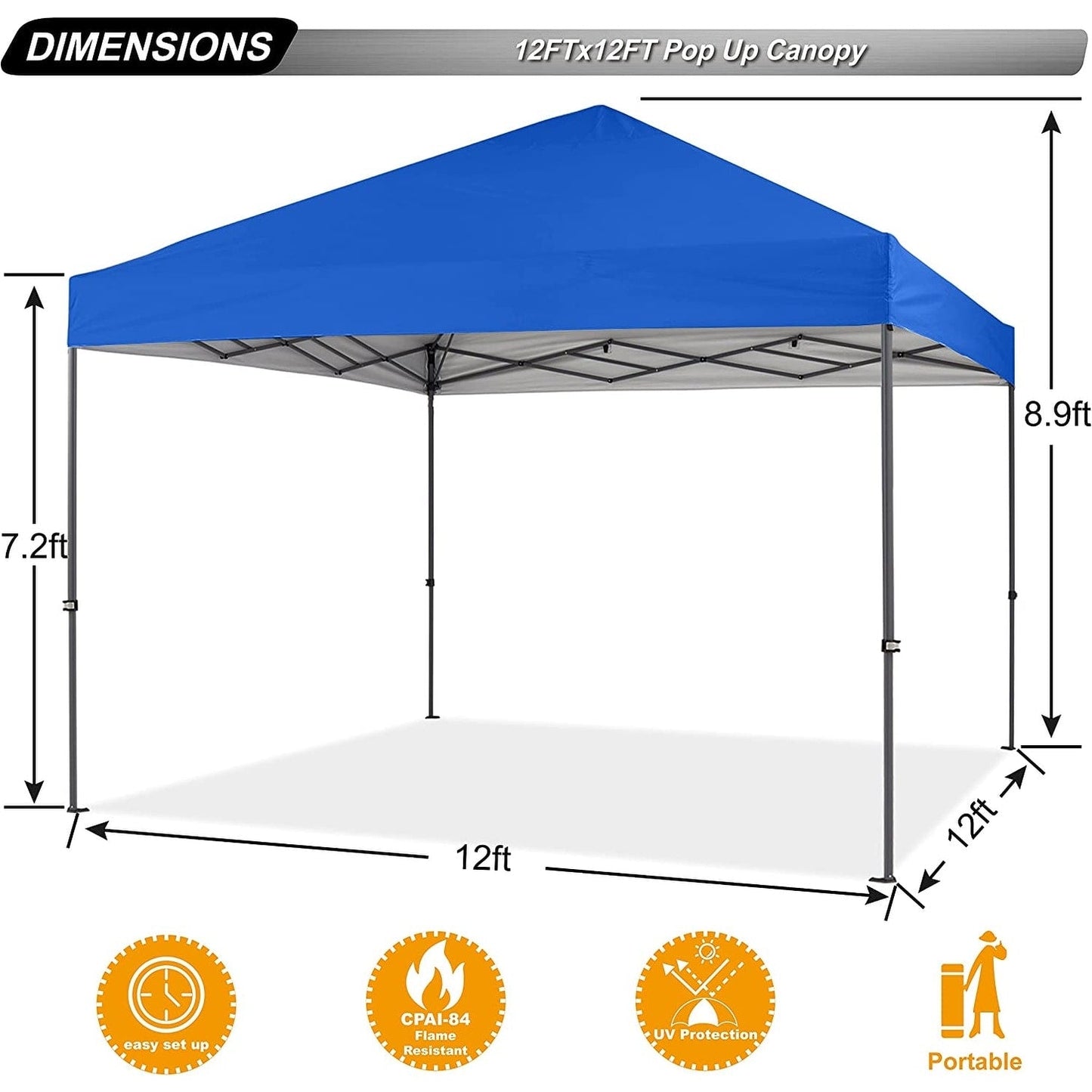 ABCCANOPY Tente de parasol pliable facile et durable pour extérieur