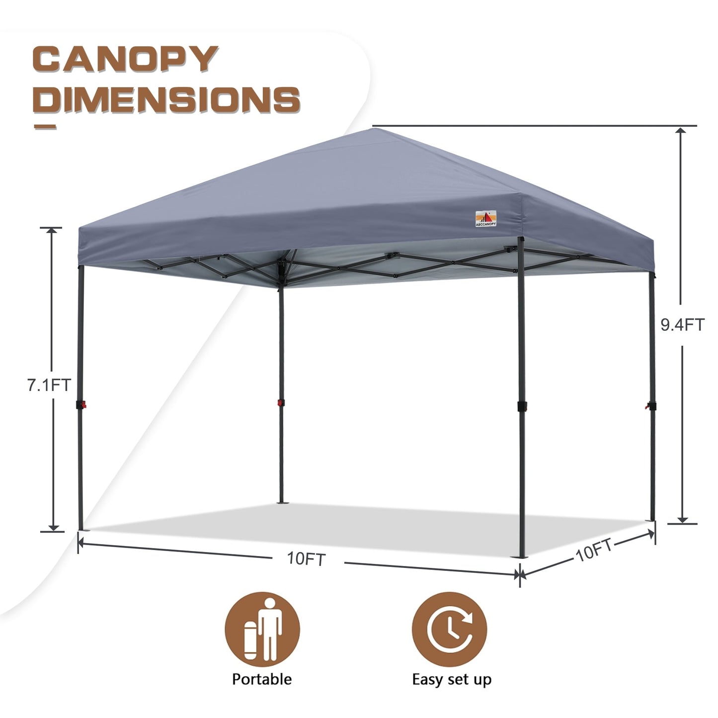 ABCCANOPY Tente de parasol pliable facile et durable pour extérieur