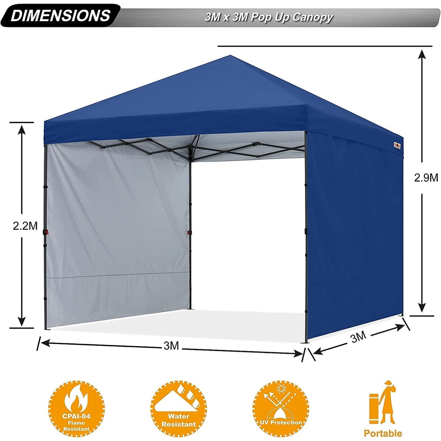 ABCCANOPY Tente de parasol pliable facile et durable pour extérieur
