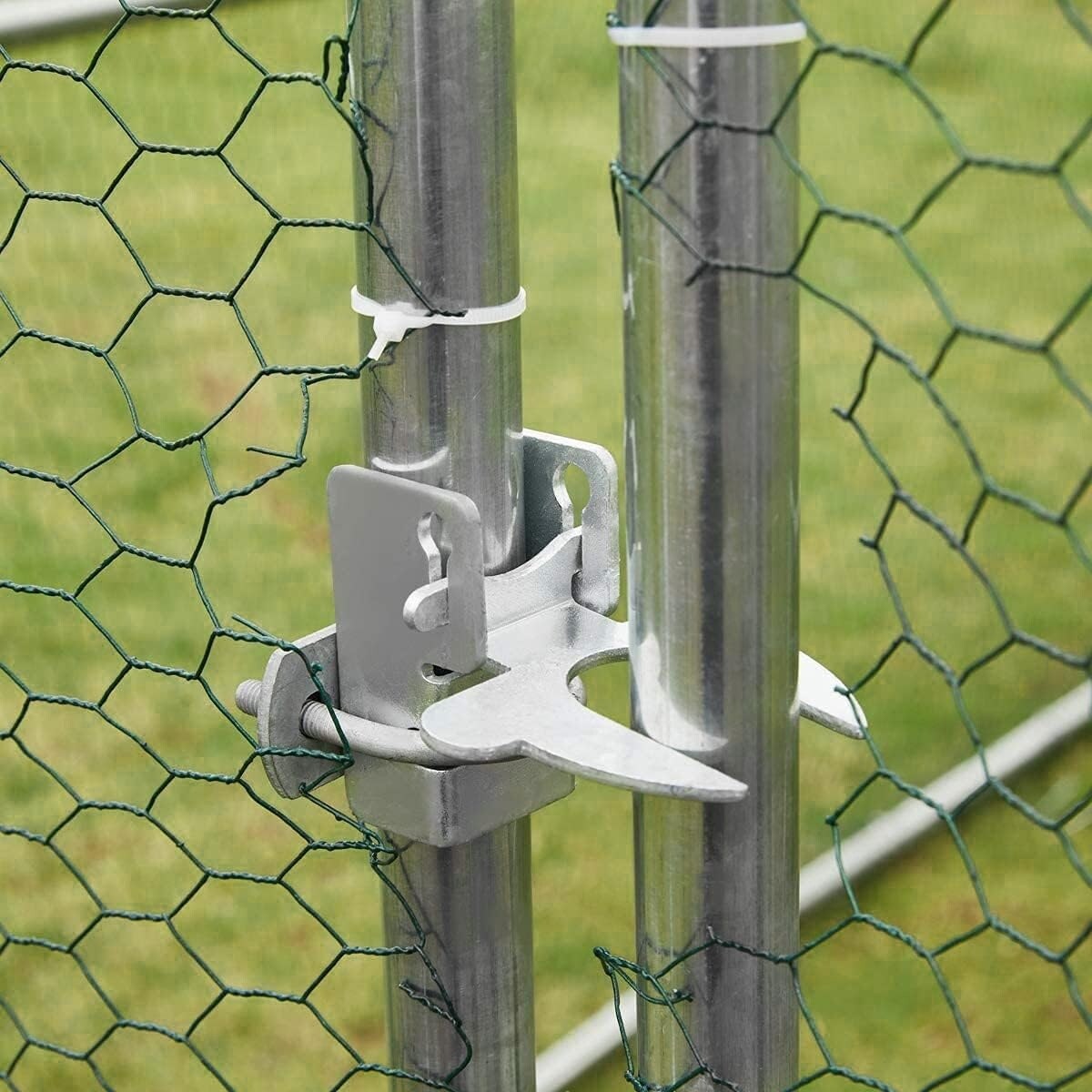 AECOJOY Grande Volière pour Poules en Métal, Cage à Poules en Métal avec Accès Direct