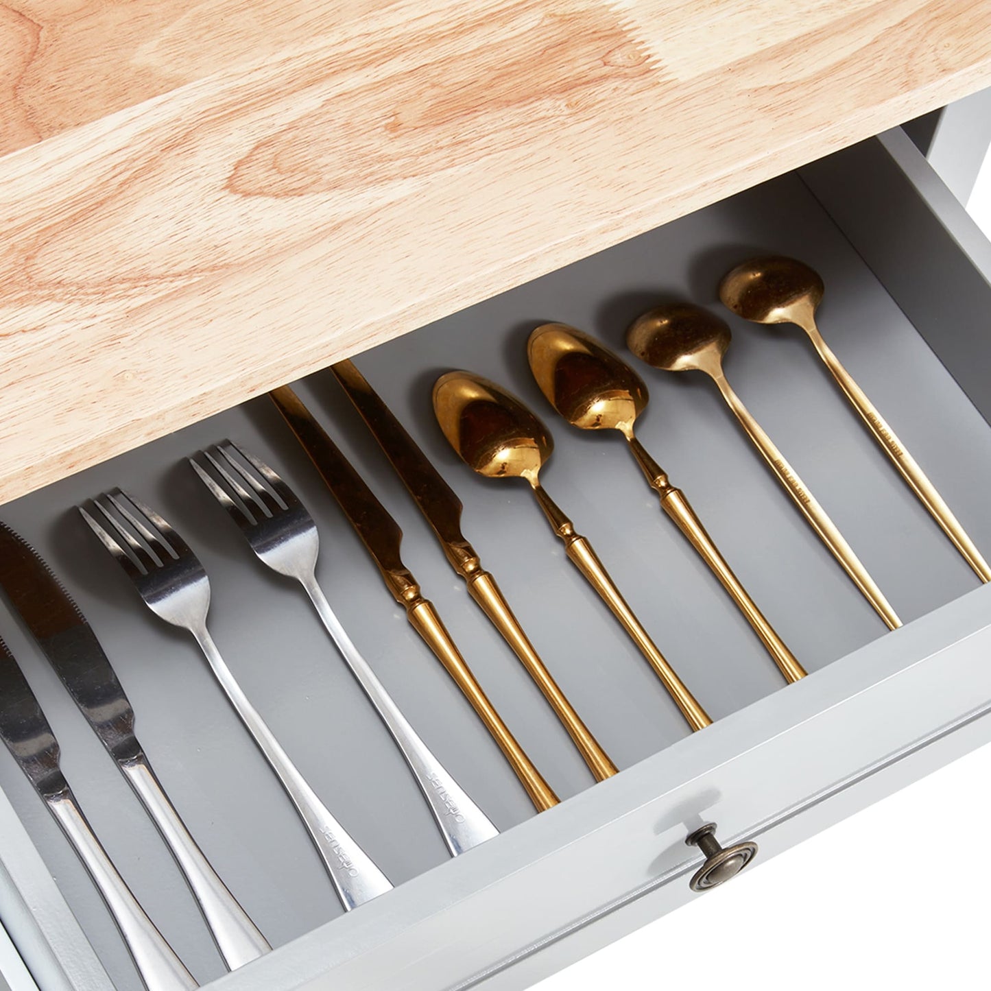 AVAWING 42 - Chariot de cuisine roulant avec îlot central et rangement pour four à micro-ondes