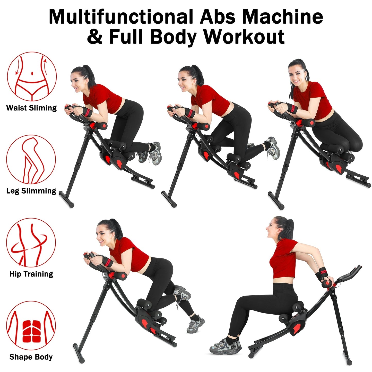 Machine à abdominaux pliable, entraîneur d'exercices abdominaux, salle de sport à domicile, remise en forme.