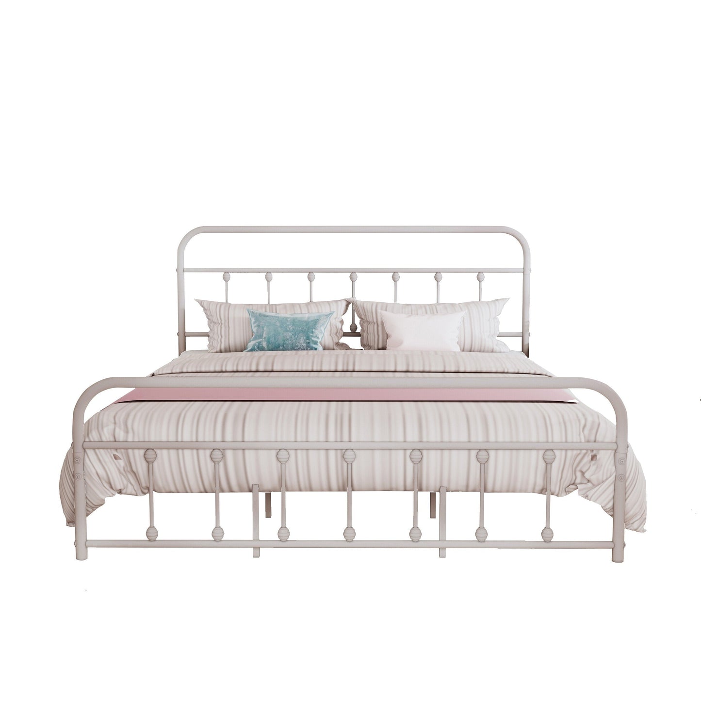 Cadre de lit plateforme en métal simple et vintage, facile à assembler, de Alazyhome