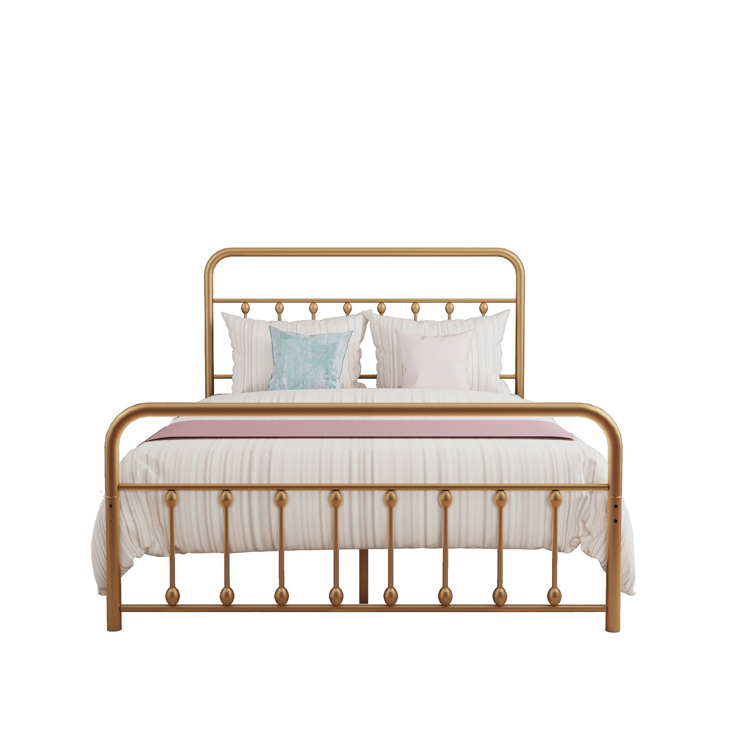 Cadre de lit plateforme en métal simple et vintage, facile à assembler, de Alazyhome