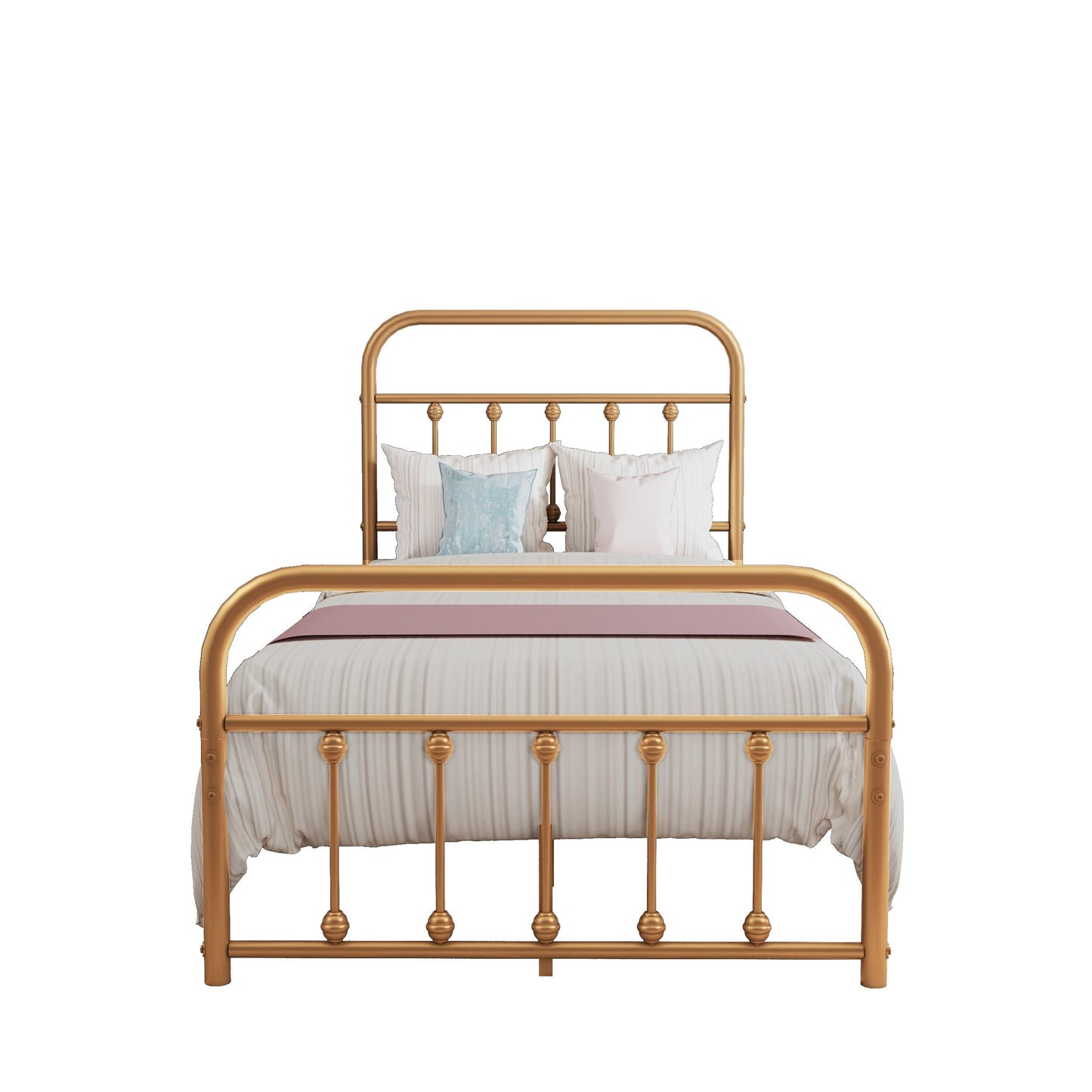 Cadre de lit plateforme en métal simple et vintage, facile à assembler, de Alazyhome