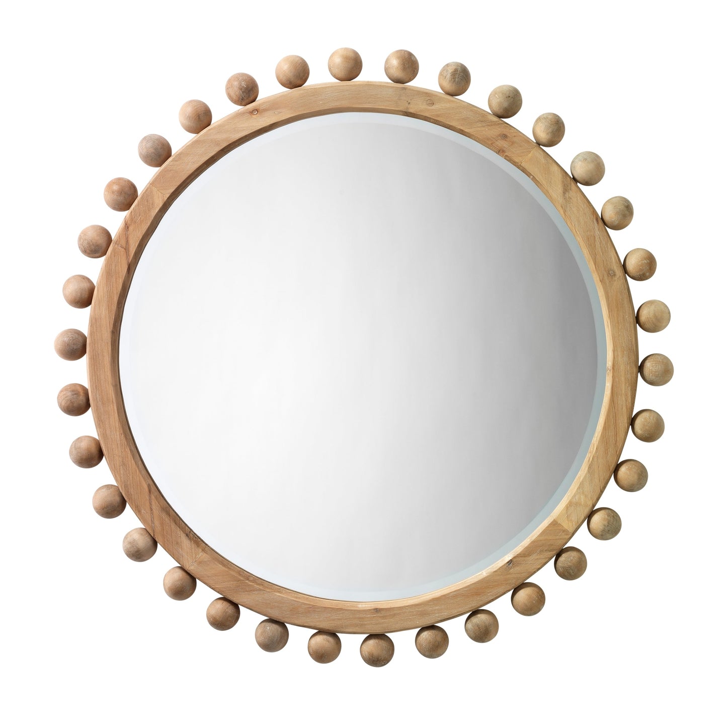 Miroir rond en bois Orion d'Alden Décor, naturel