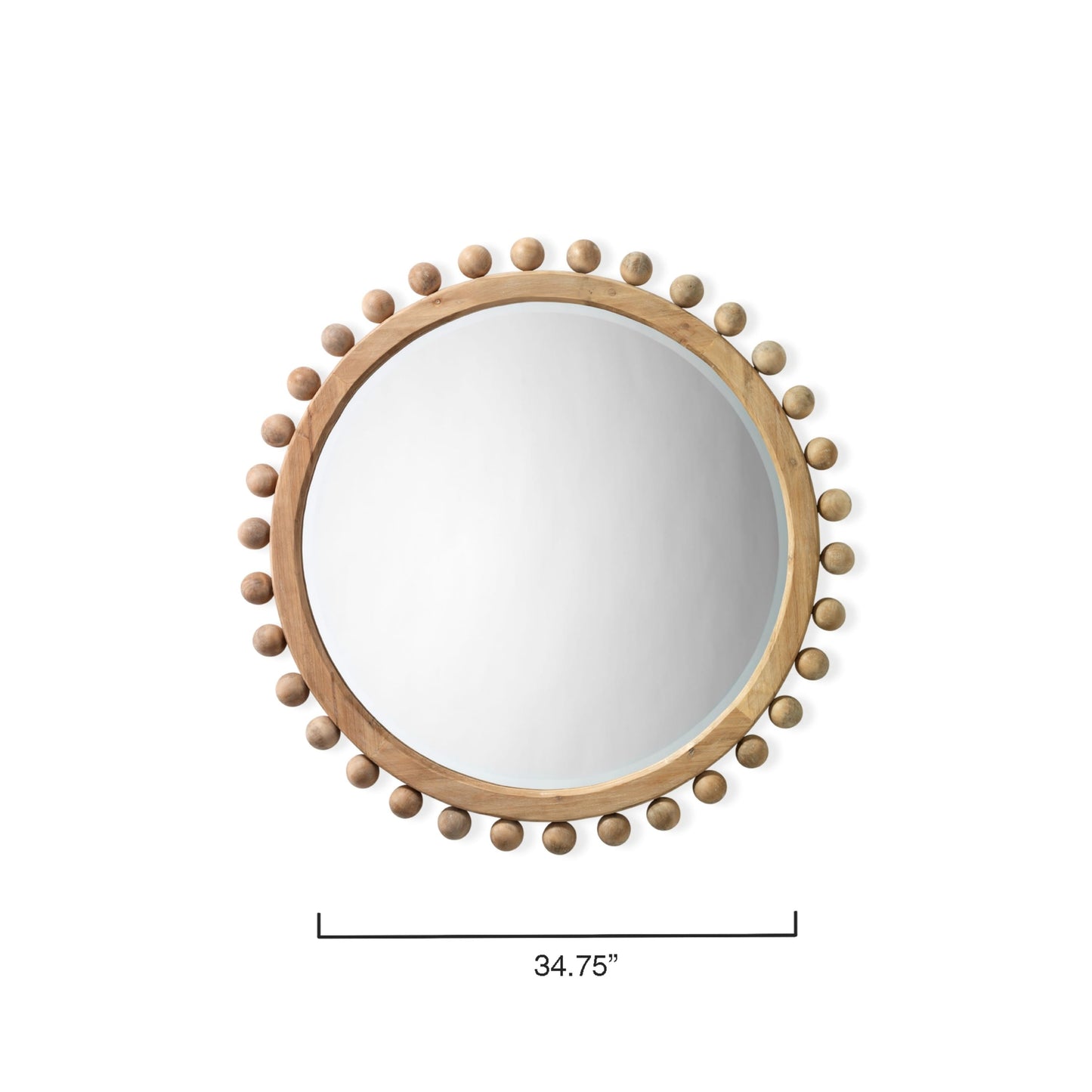 Miroir rond en bois Orion d'Alden Décor, naturel